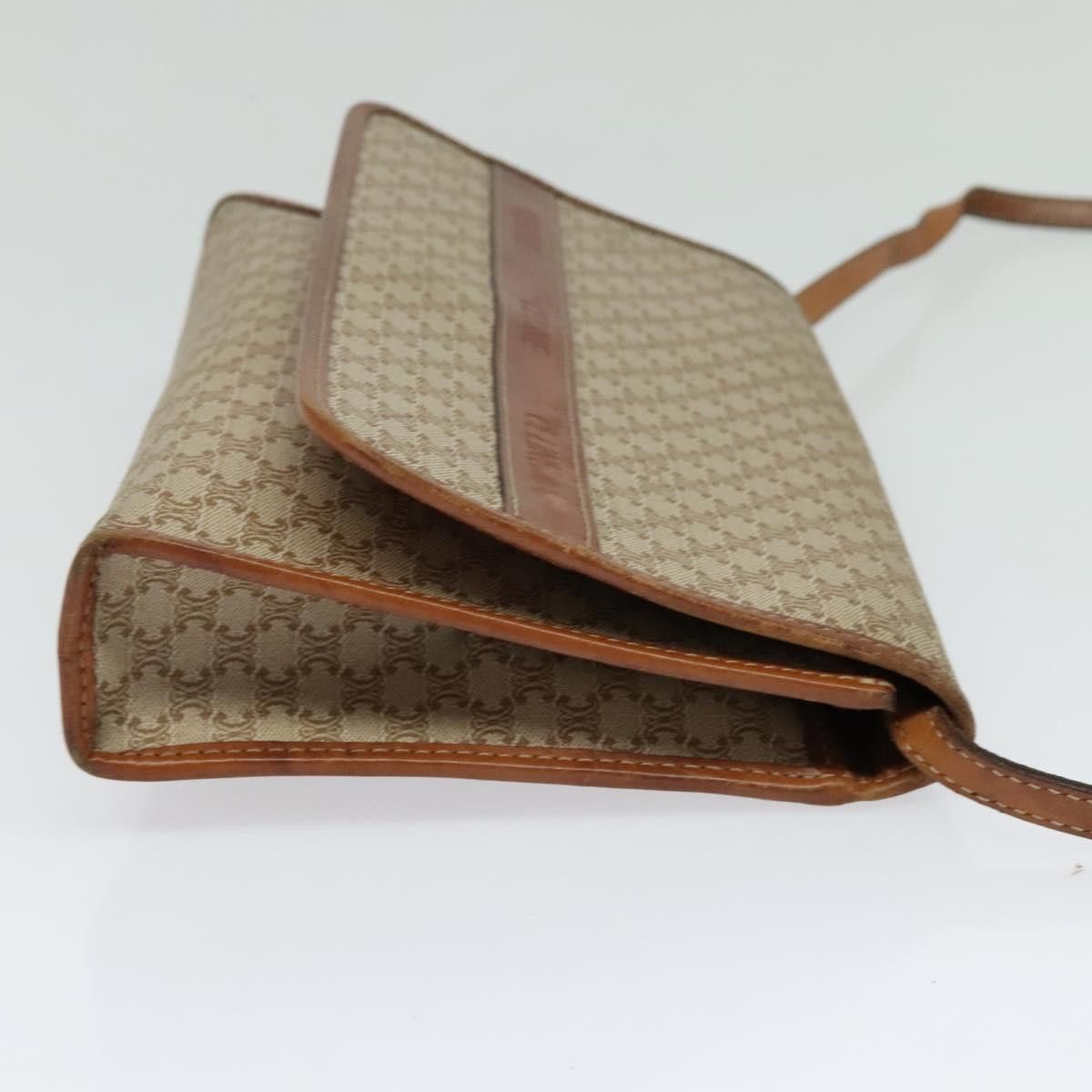 Celine CELINE Macadam Canvas Shoulder Bag Pvc Beige Gold Size ONE SIZE - 5 Thumbnail