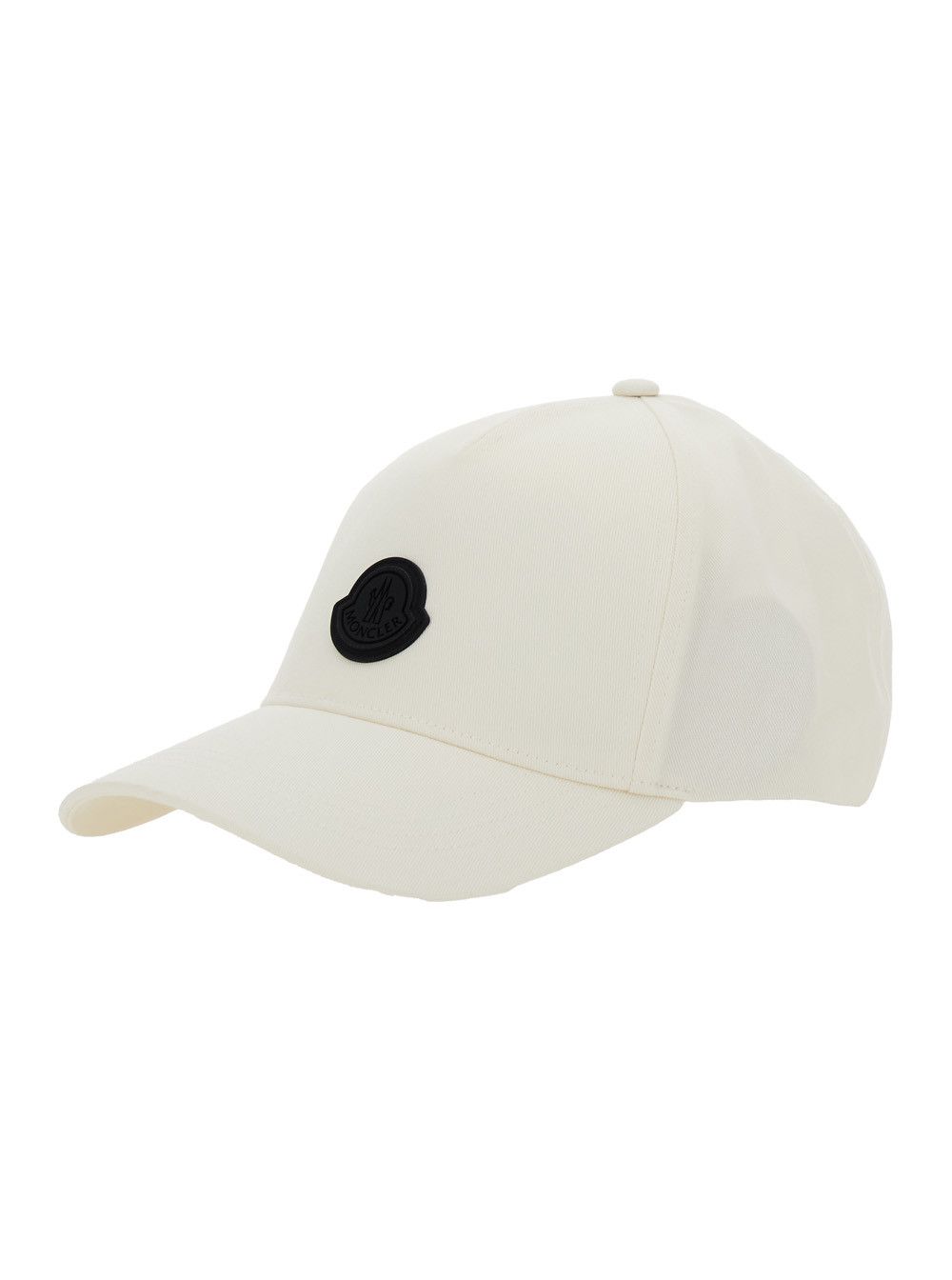 Moncler White Baseball Cap with Logo Patch on the Front in Cotton Man Size ONE SIZE - 1 Thumbnail