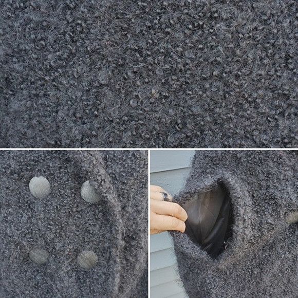 Designer × Vintage Vintage 80s Retro Faux Mongolian Persian Lamb Black Fur Cape Size ONE SIZE - 4 Thumbnail