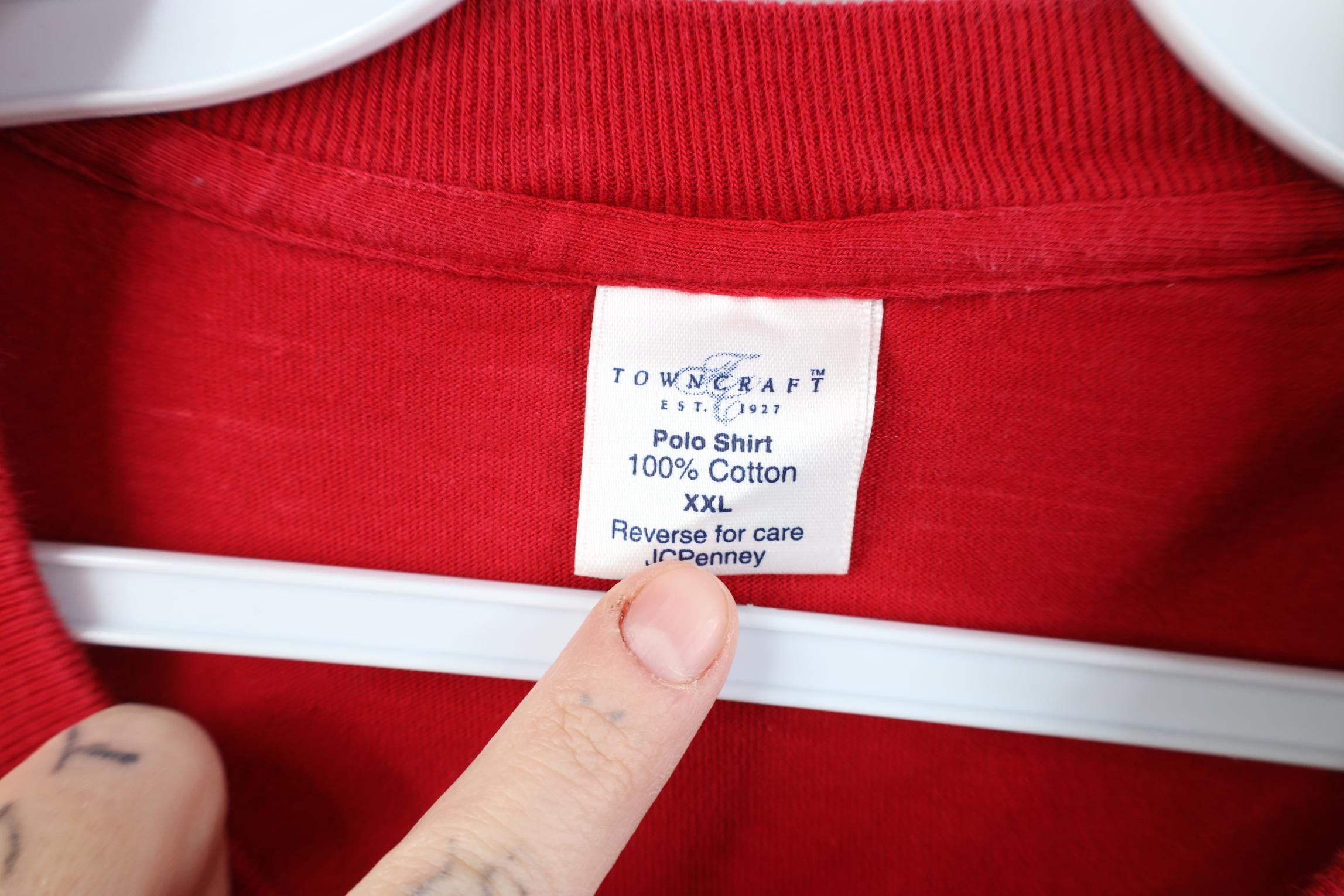 Vintage Vintage 90s Streetwear Heavyweight Cotton T-Shirt Red USA Size US XXL / EU 58 / 5 - 7 Thumbnail