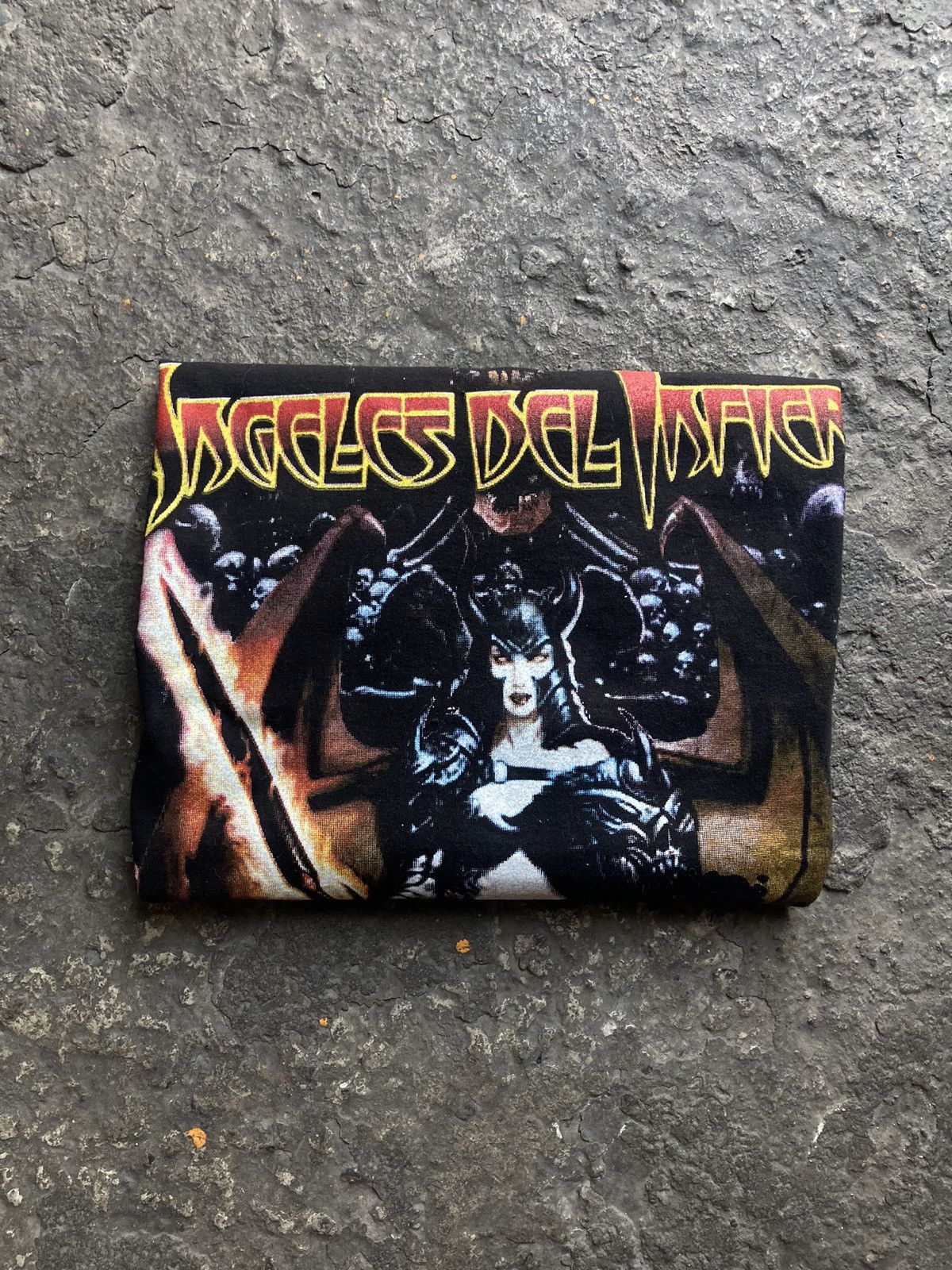 Band Tees × Vintage Vintage 90s Ángeles Del Infierno Mexican Bootleg Band Tee Size US XL / EU 56 / 4 - 14 Thumbnail
