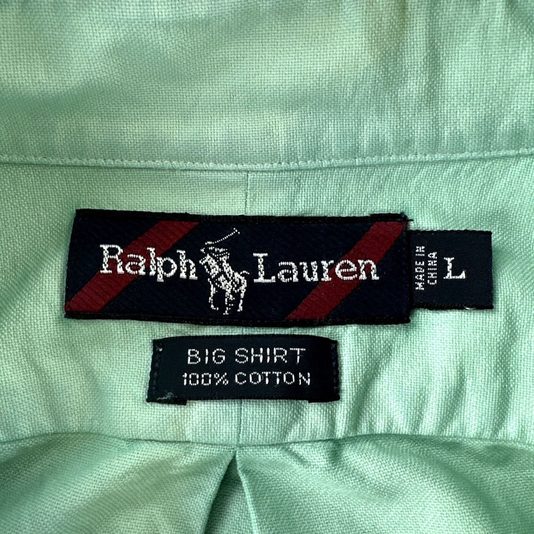 Ralph Lauren VINTAGE Ralph Lauren Men’s Large Button-Up Shirt Dyed Lime Green Thrashed Preppy Size US L / EU 52-54 / 3 - 7 Thumbnail