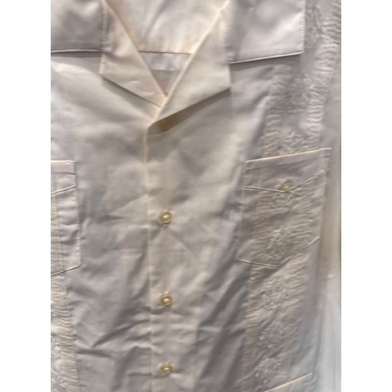 Cubavera Cubavera Shirt Embrodiered Guayabera Pocket Large L Multicolor Mens Short Sleeve Shirt Size US L / EU 52-54 / 3 - 6 Thumbnail
