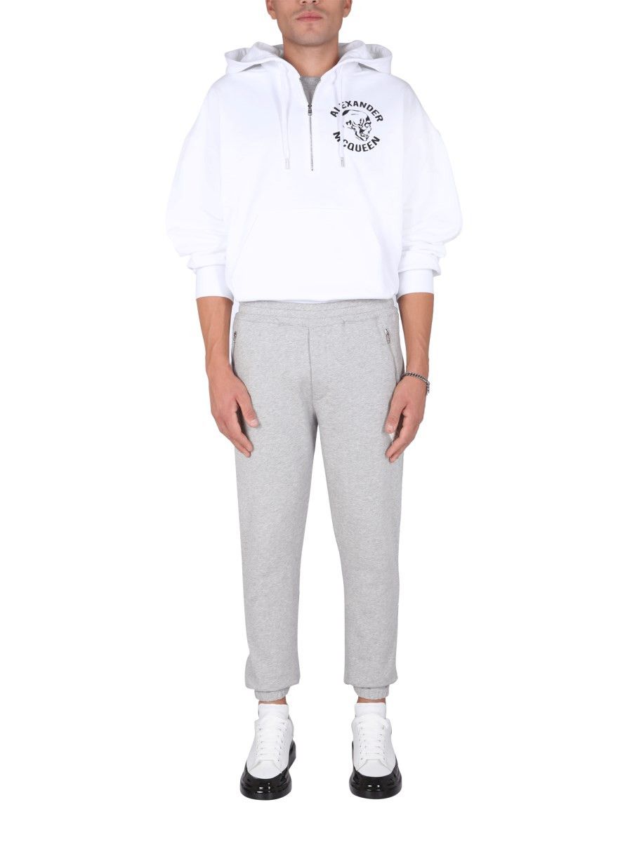 Alexander McQueen o1y1024 Hooded Sweatshirt In White Size US M / EU 48-50 / 2 - 2 Thumbnail