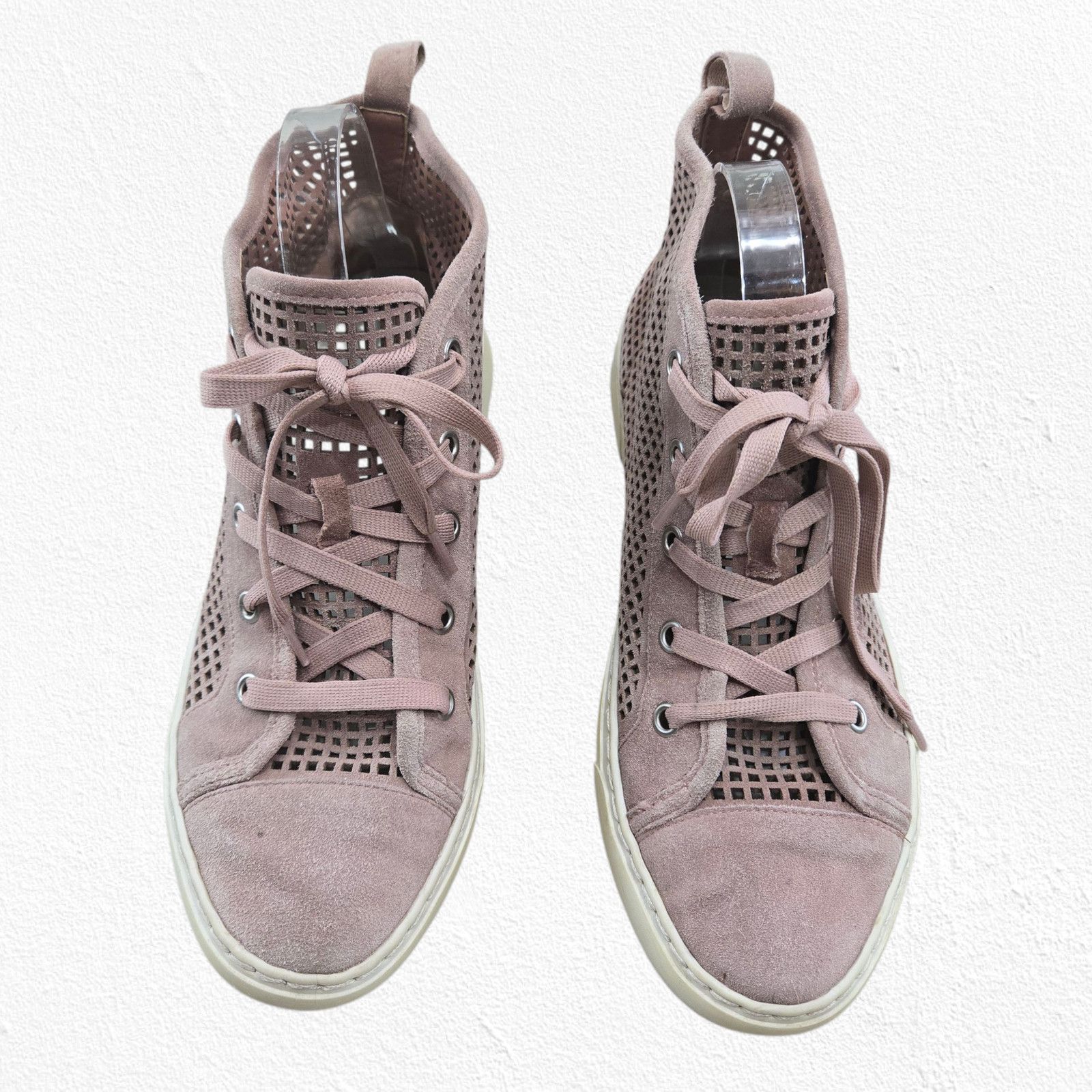 Other 1.State Pink Suede Perforated High Top Sneakers Size 8 Size US 8 / IT 38 - 2 Thumbnail