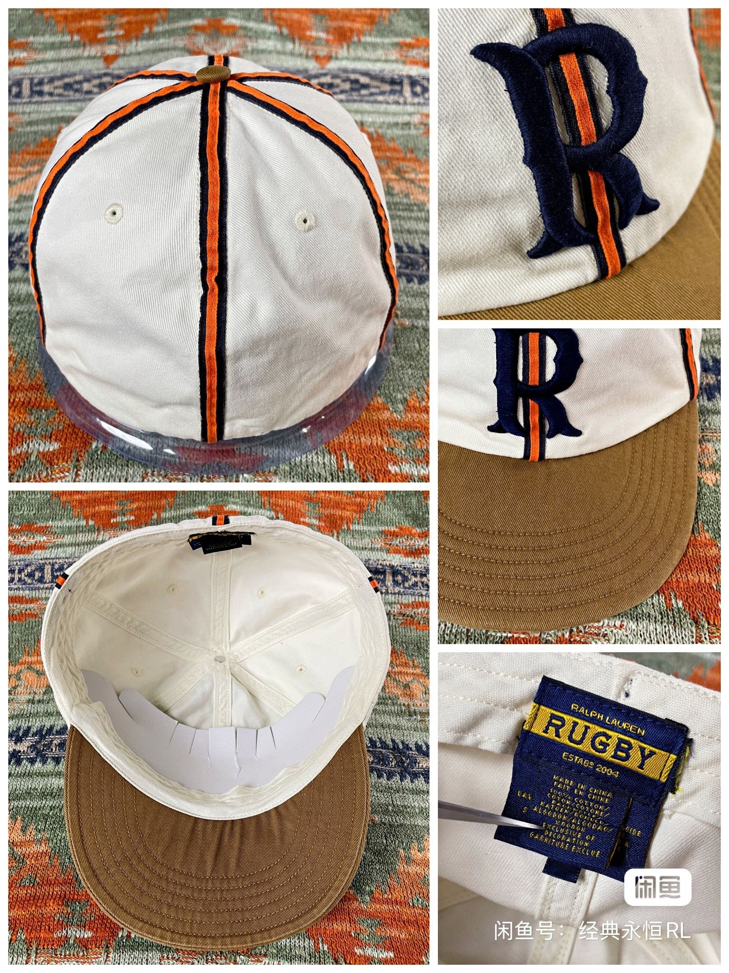 Ralph Lauren × Rugby Ralph Lauren Ralph Lauren rugby Rare Soft peak Baseball Hat Cap Size ONE SIZE - 2 Thumbnail
