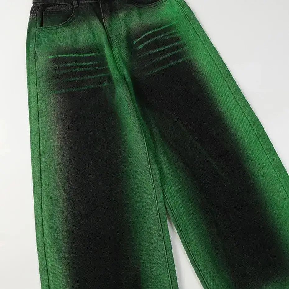 Japanese Brand Tie Dye Baggy Streetwear Harajuku Loose Straight Denim Pants Size US 32 / EU 48 - 5 Thumbnail