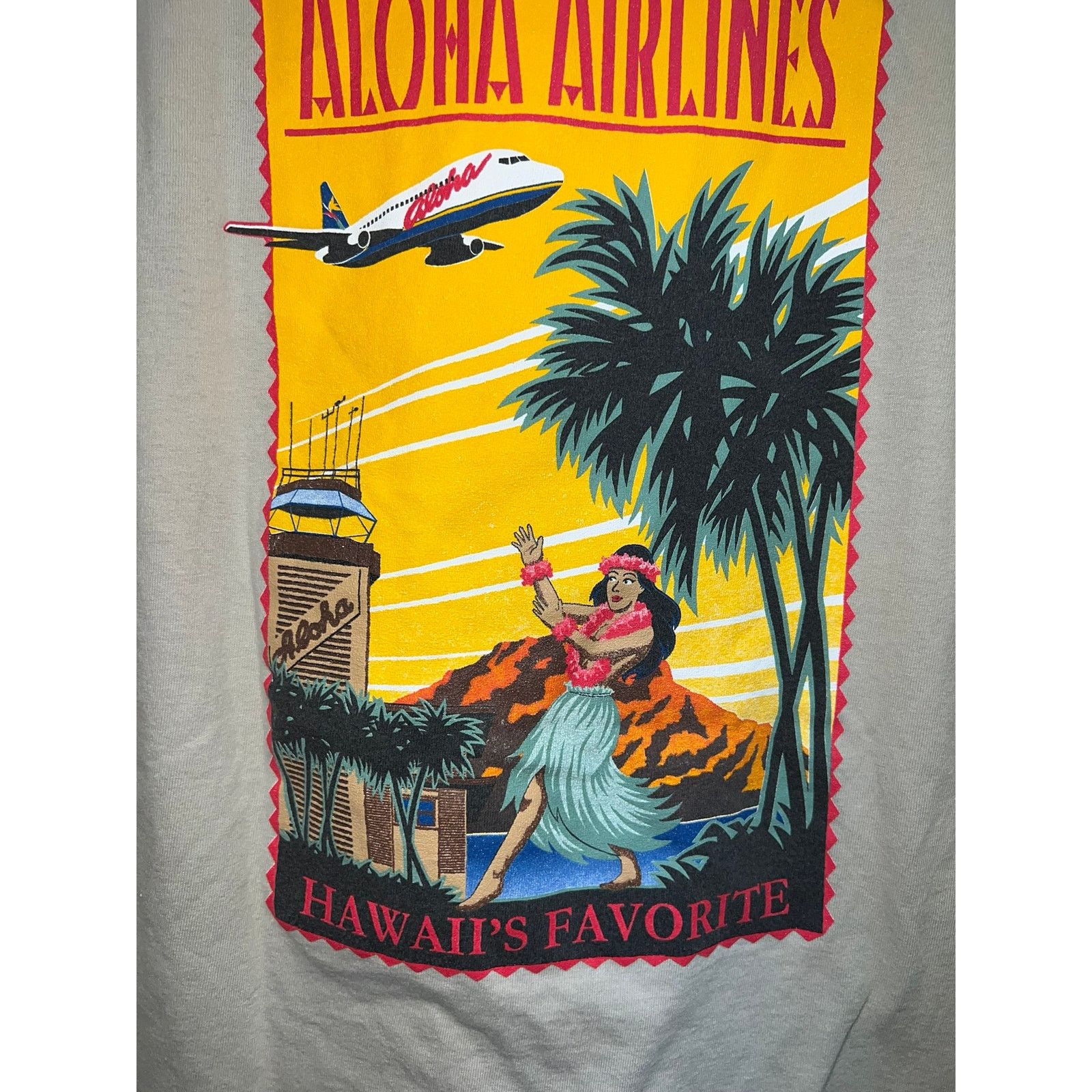 Vintage Vintage Aloha Airlines Shirt Hawaii Favorite Airplane 90s L Size US L / EU 52-54 / 3 - 8 Thumbnail