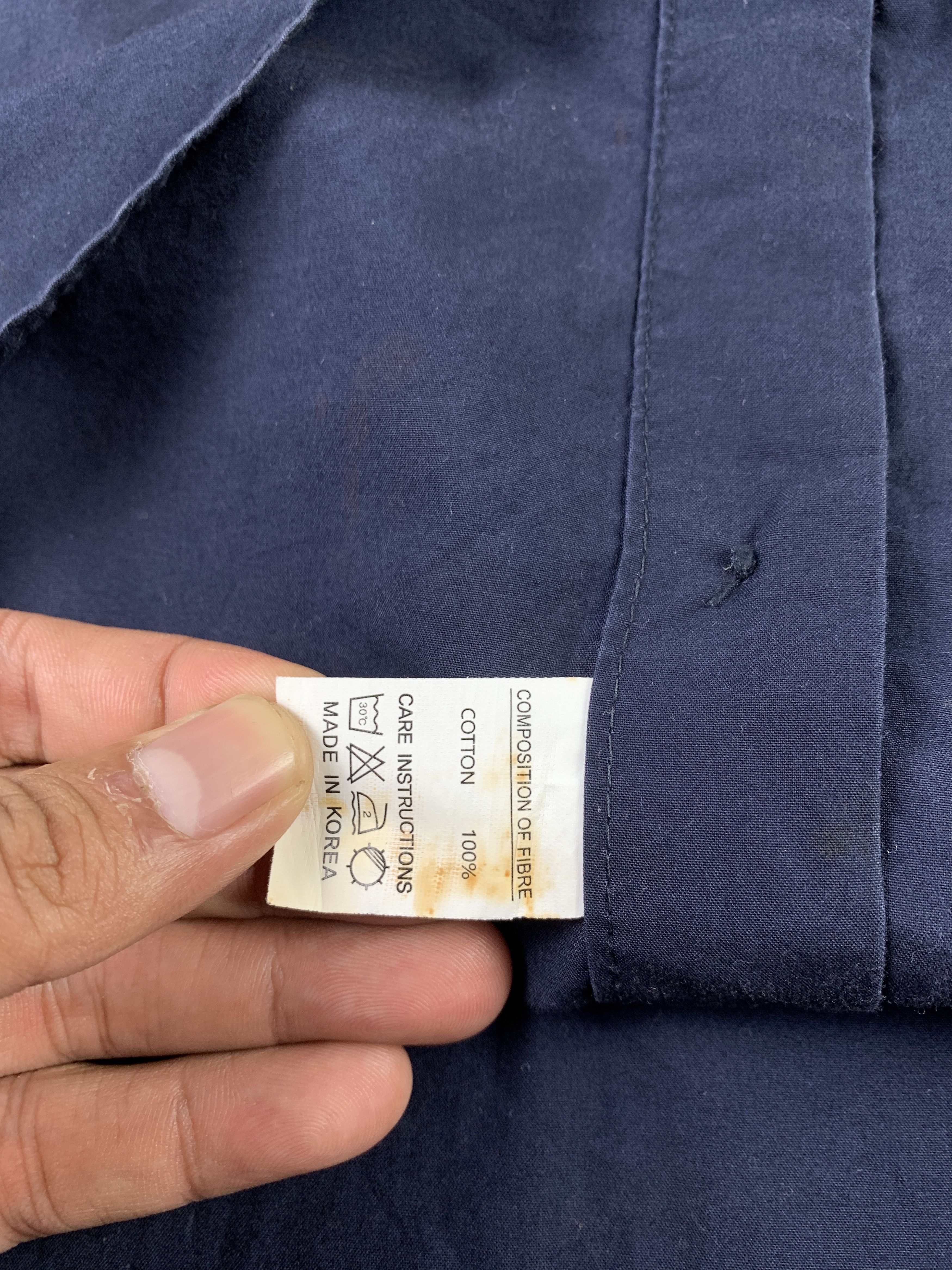 Japanese Brand Spector Navy 4 Middle Pocket Cargo Shirt (XXL) Size US XXL / EU 58 / 5 - 6 Thumbnail