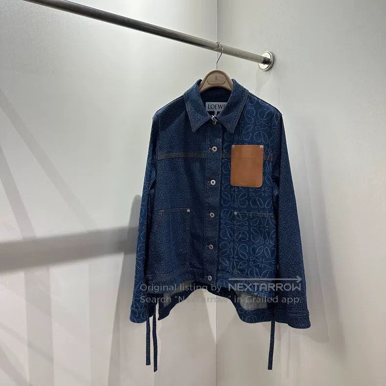 Loewe Loewe Denim Pouch with Full Logo Embroidery Size XS / US 0-2 / IT 36-38 - 1 Thumbnail