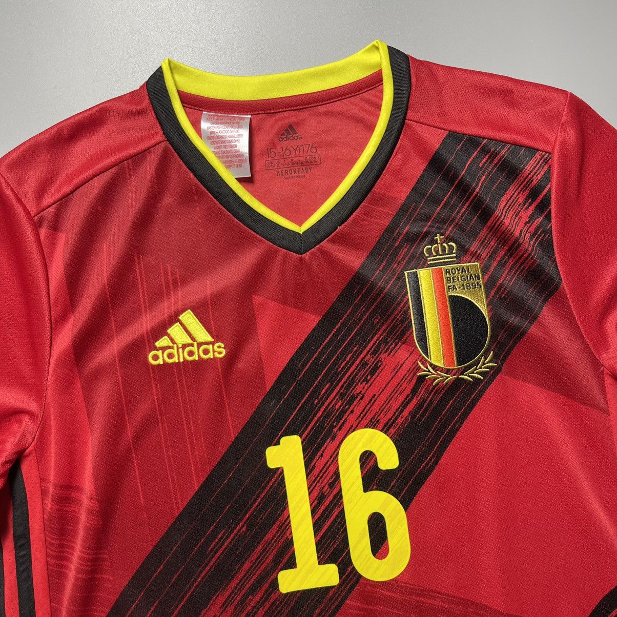 Adidas × Vintage 13-14Y BELGIUM ADIDAS 2020 EURO FOOTBALL JERSEY #16 HAZARD Size US XS / EU 42 / 0 - 4 Thumbnail