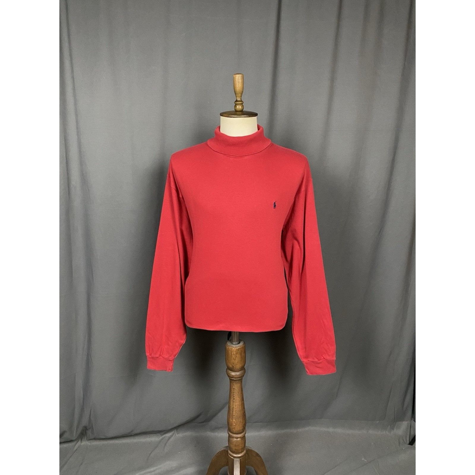 Polo Ralph Lauren Polo by Ralph Lauren Vintage Men's Red Turtleneck Sweater Si Size US XXL / EU 58 / 5 - 3 Thumbnail