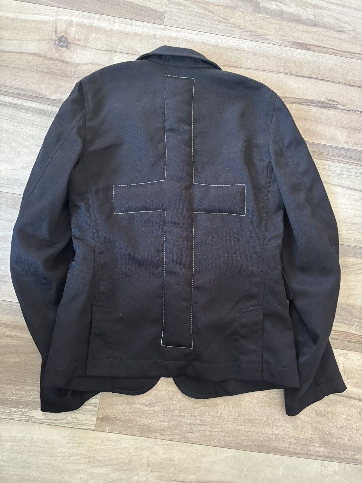 Comme des Garcons Black BLACK COMME de GARCONS blazer with puff cross patch Size 34S - 2 Thumbnail