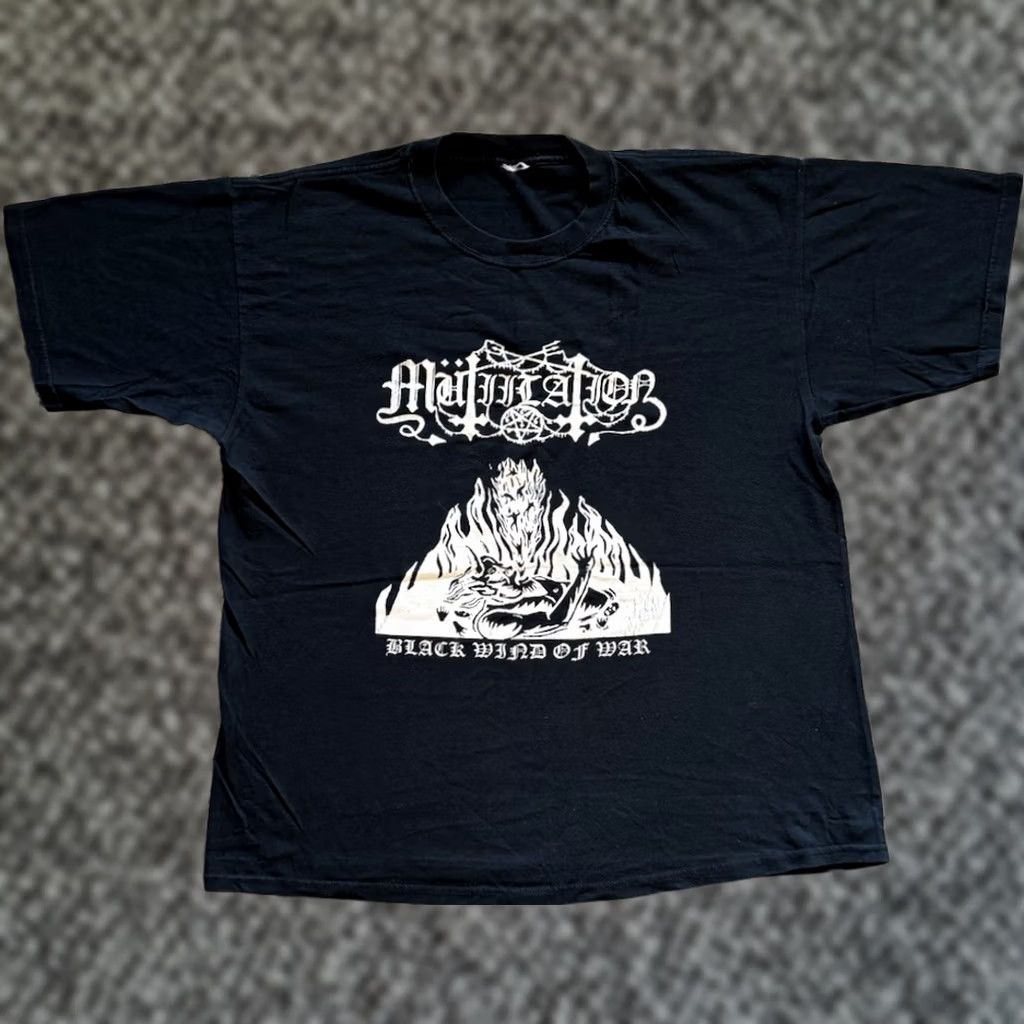 Vintage VINTAGE Mutiilation Black Metal Band T Shirt XL 2000s Wind Of War Mens Size US XL / EU 56 / 4 - 1 Thumbnail