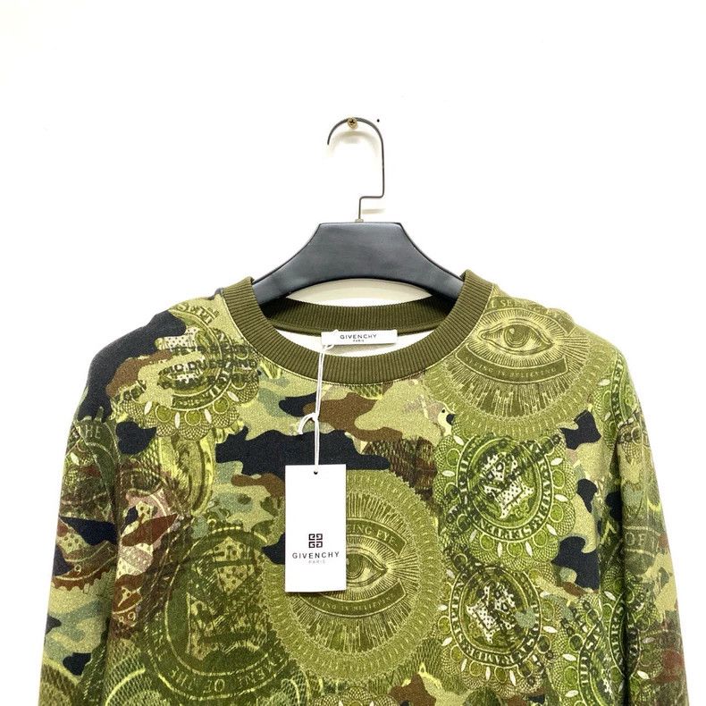 Givenchy Givenchy Camouflage Hoodie L Size Green Camo with Eye Patt Size US L / EU 52-54 / 3 - 3 Thumbnail