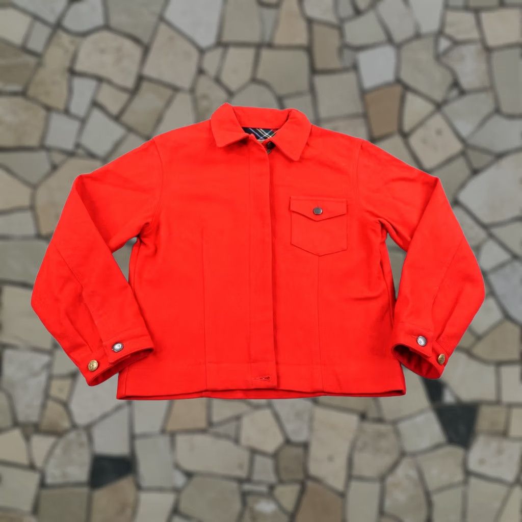 Pendleton Pendleton Jacket S Red Wool Bomber Coat Full Zip Up Made In USA Size S / US 4 / IT 40 - 1 Thumbnail