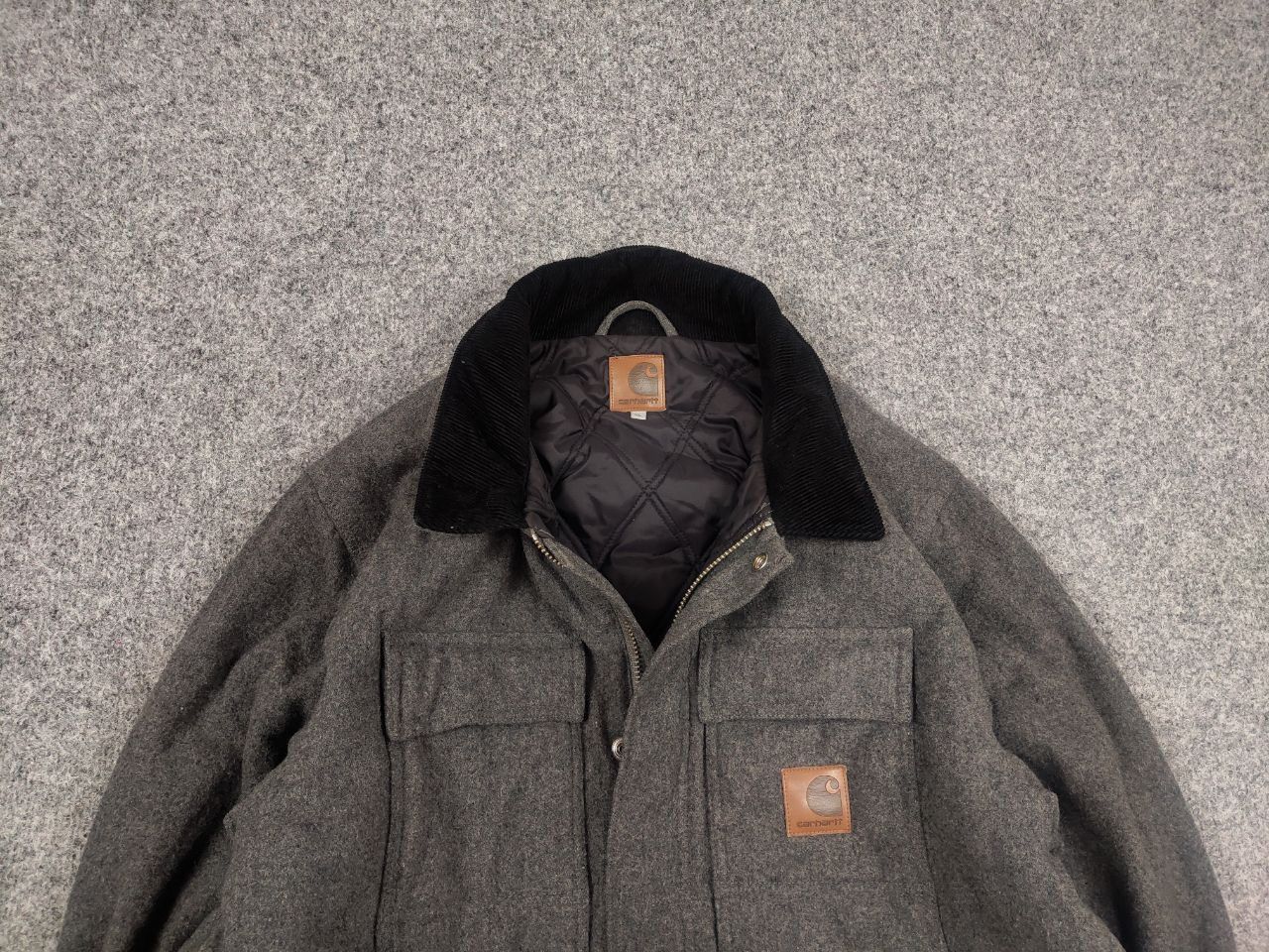 Carhartt Carhartt Wool Bray Logo Arctic Pocket Vintage coat Jacket Size US XL / EU 56 / 4 - 5 Thumbnail
