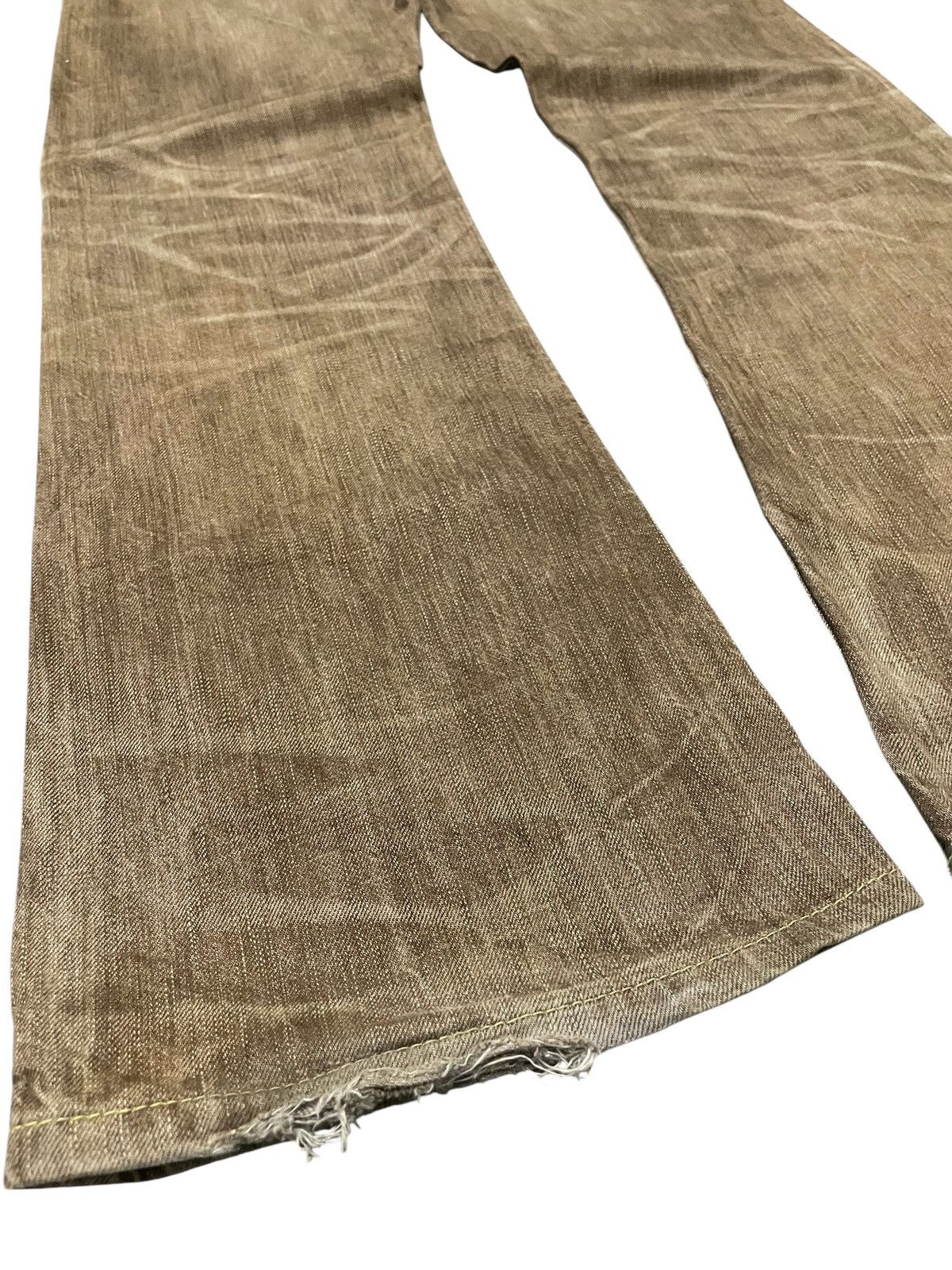 Edwin × Japanese Brand × Vintage Edwin 503 Flare Faded Brown Whiskers Jeans Size US 32 / EU 48 - 18 Thumbnail