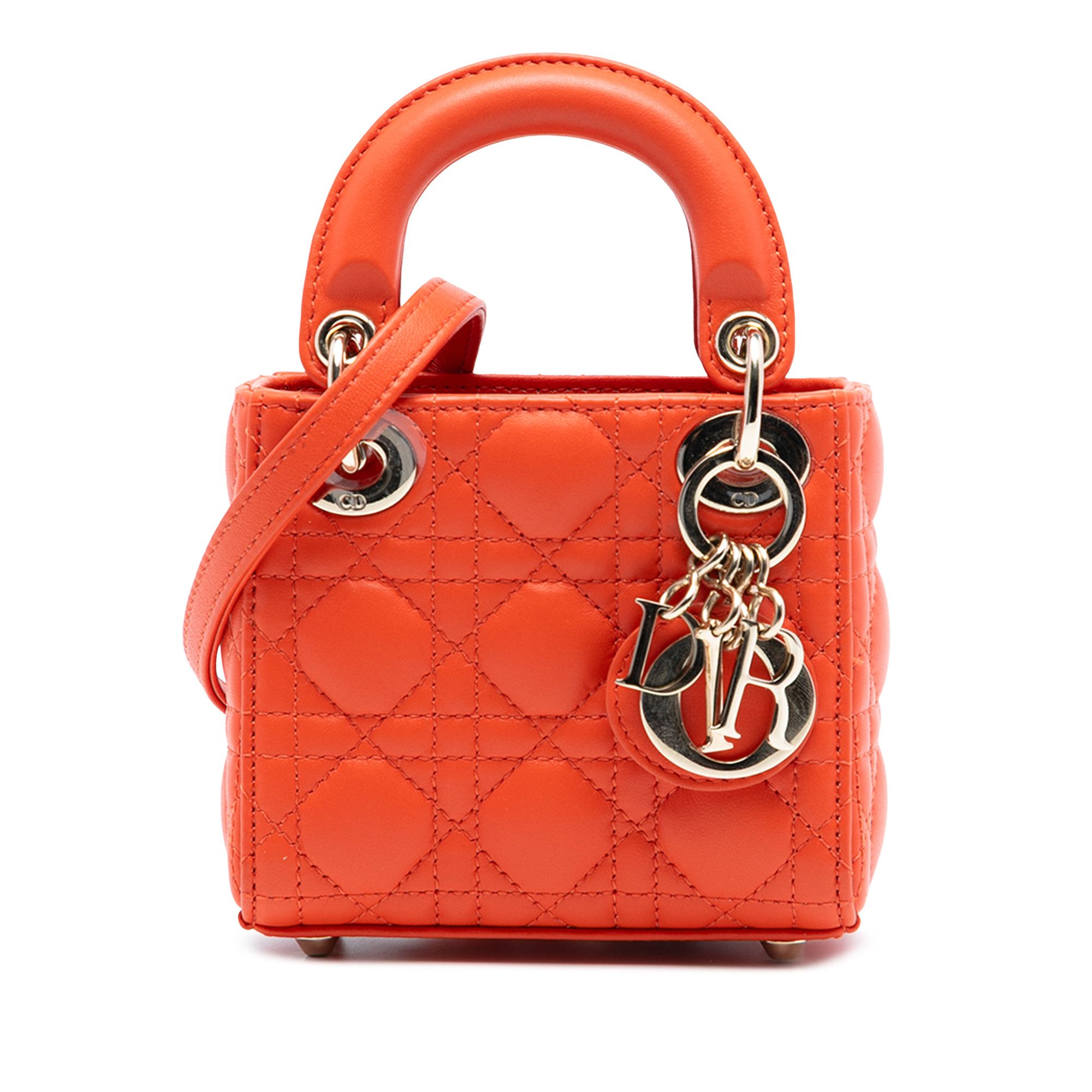 Dior Dior Micro Lambskin Cannage Lady Dior Size ONE SIZE - 1 Thumbnail