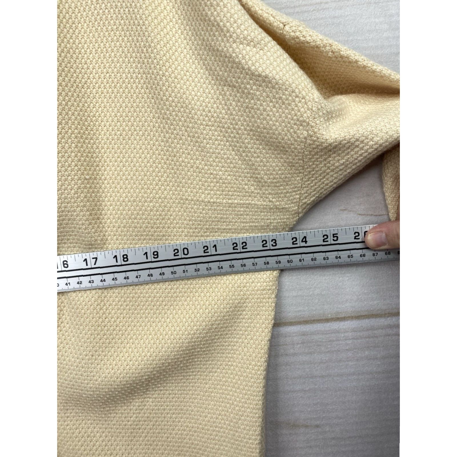 Vintage Merokeety Cardigan 2XL Yellow Waffle Knit Long Sleeve Pockets V-Neck Sweater Women Winter NWT Size XXL / US 16-18 / IT 52-54 - 7 Thumbnail