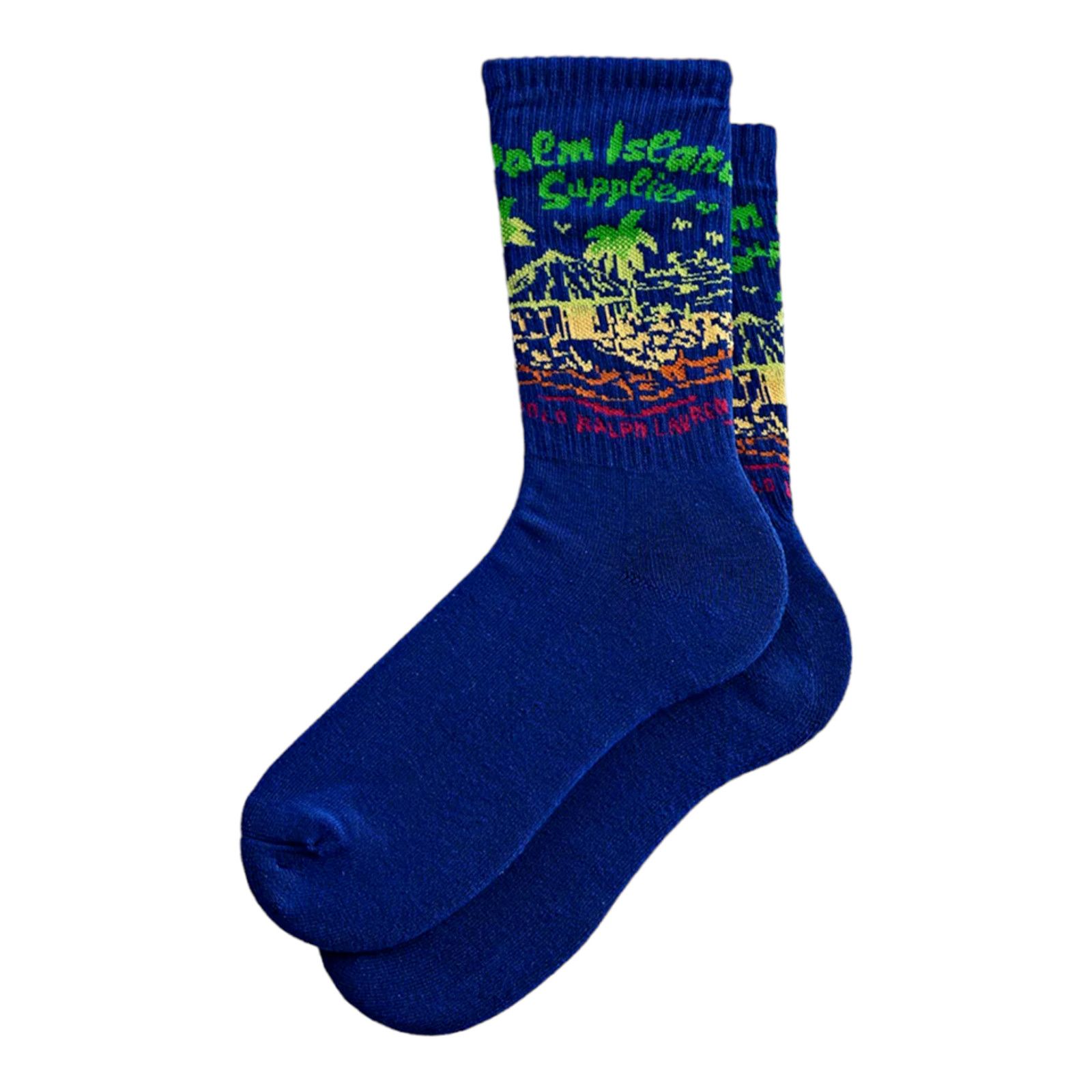 Ralph Lauren NWT POLO Ralph Lauren Palm Island Print Socks Men's 10-13 Size ONE SIZE - 2 Thumbnail