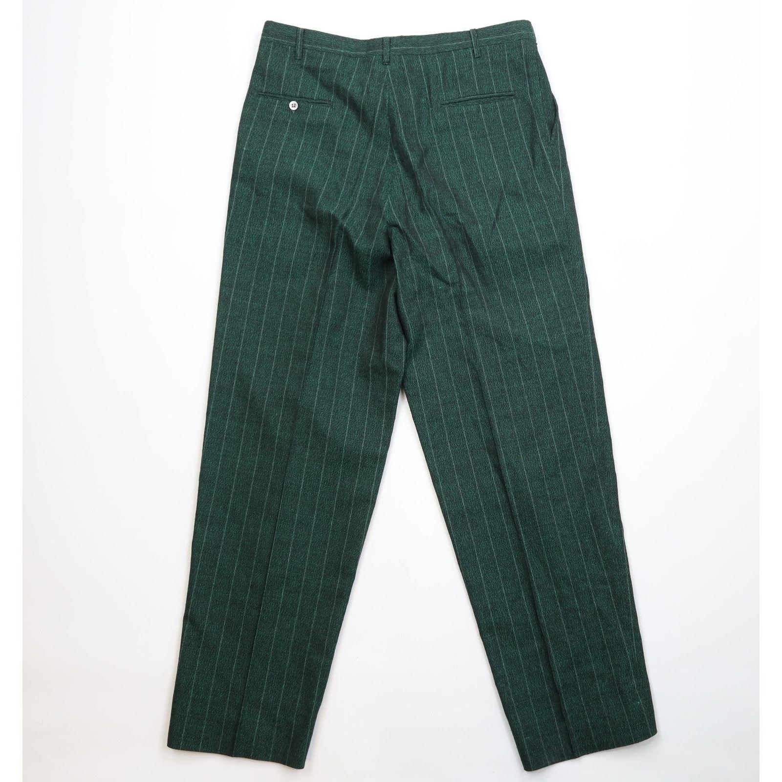 Vintage Vintage 70s 80s 2 Piece Wool Striped Double Breasted Suit Size 44L - 19 Thumbnail