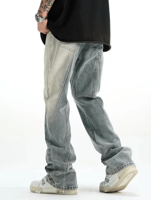 Japanese Brand × Jean White gradient washed vintage light blue jeans on both sides Size US 32 / EU 48 - 3 Thumbnail