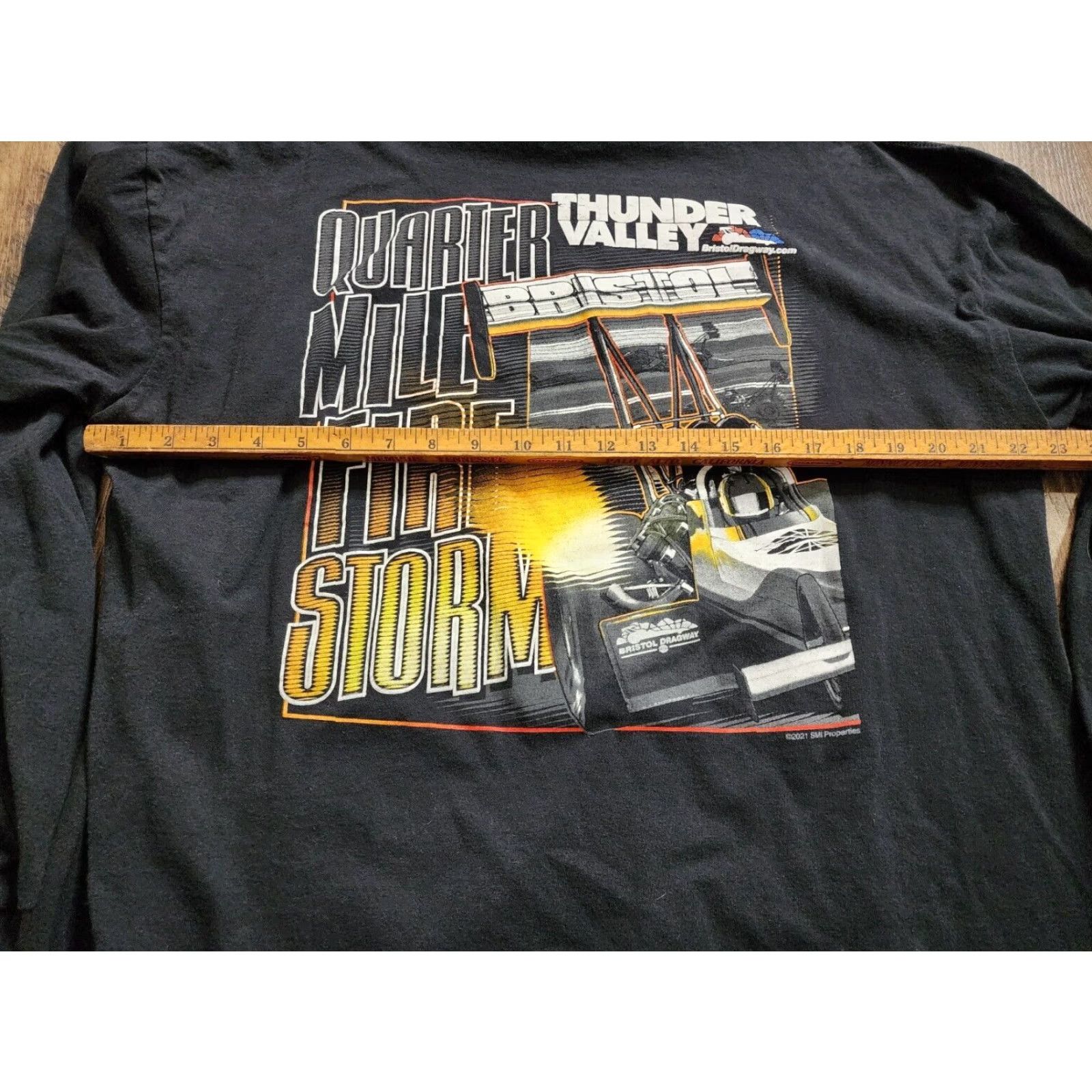 Doublet Mens 2XL Tennessee Bristol Motor Speedway T Shirt Double Sided Racing Black Crew Neck Long Sleeve USA Nascar Sports America Men Size US XXL / EU 58 / 5 - 5 Thumbnail