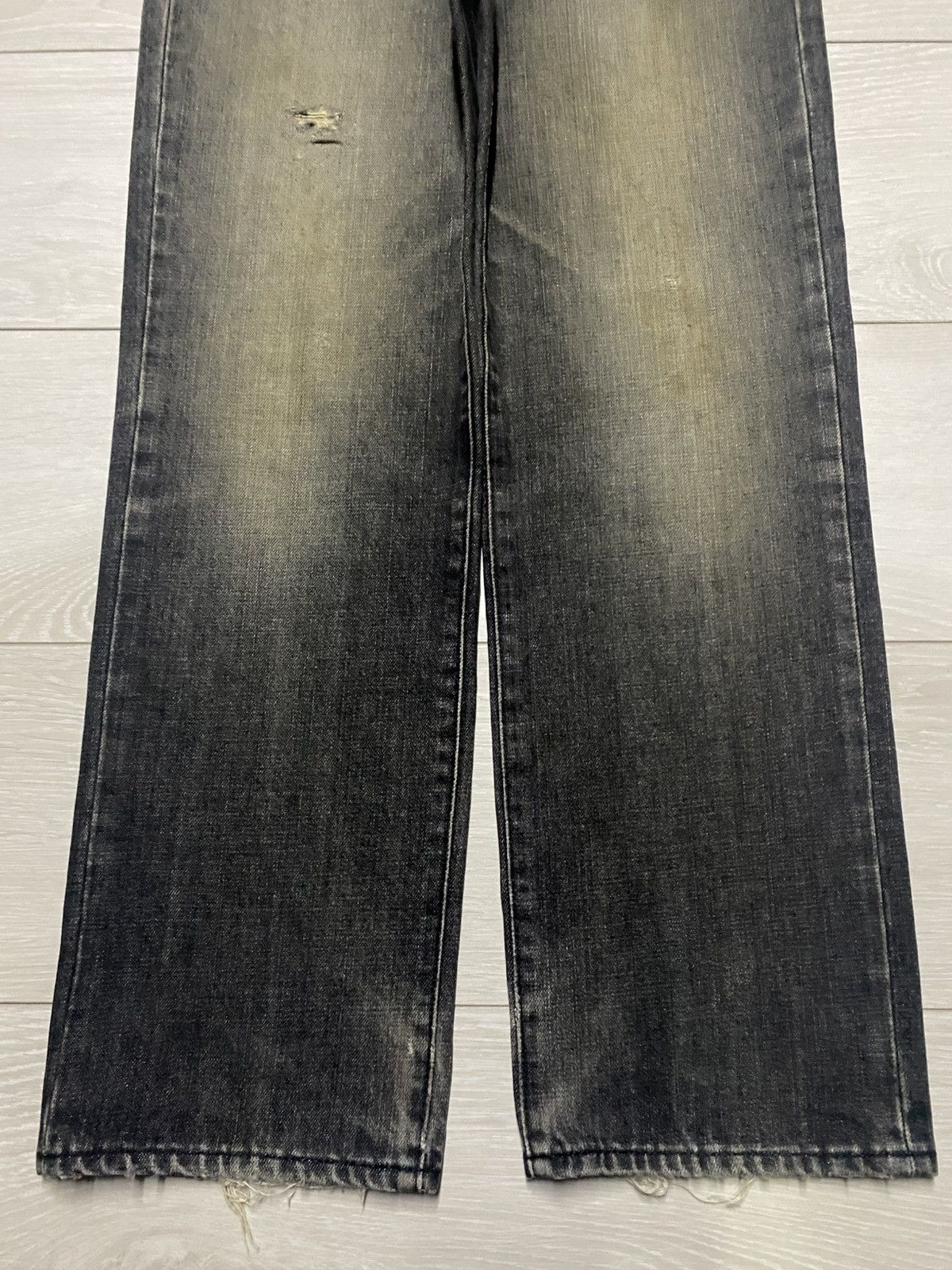 Uniqlo Vintage Japanese Brand Uniqlo Black Denim Distressed Jeans Size US 30 / EU 46 - 5 Thumbnail