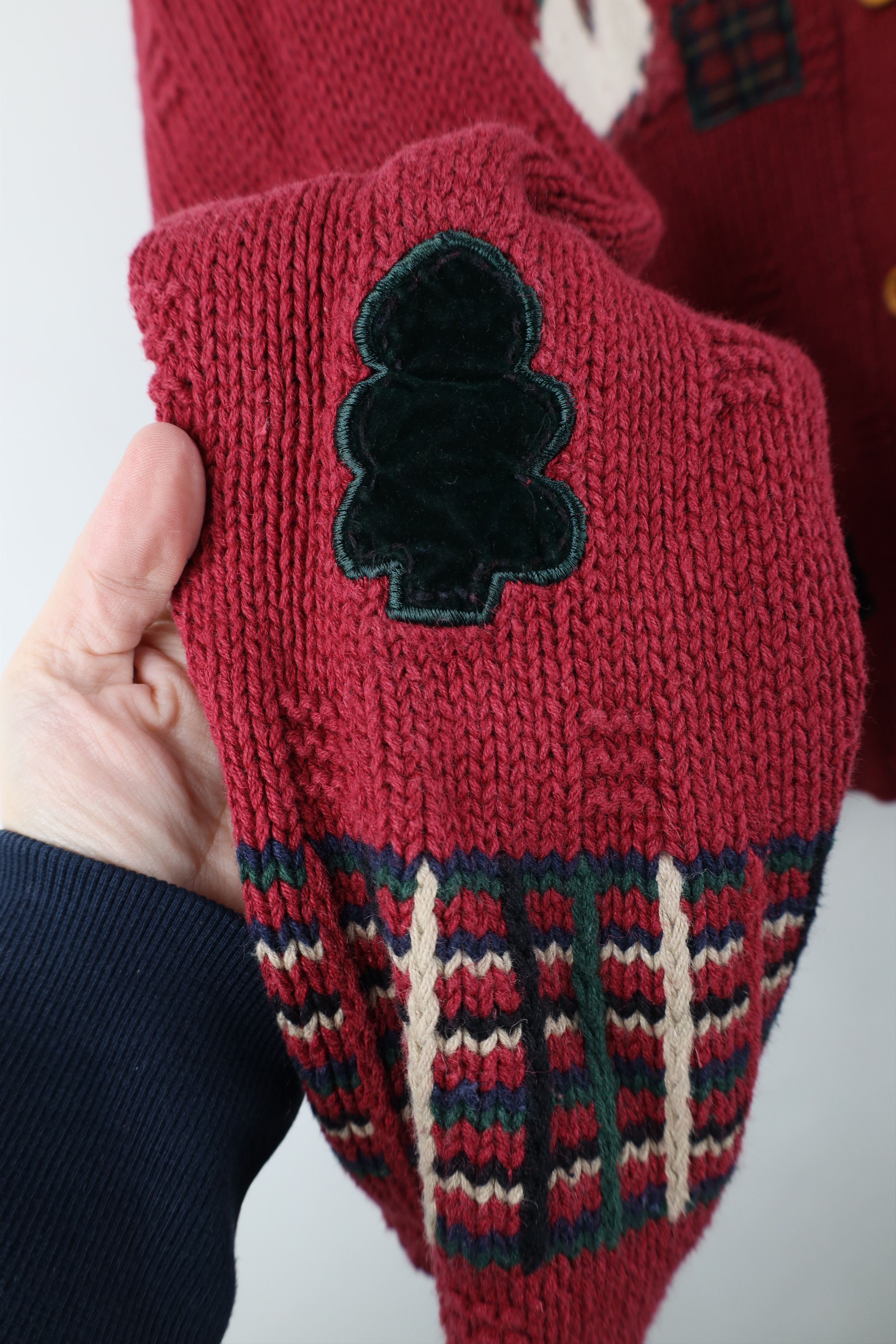 Vintage Vintage 90s Streetwear Christmas Snowman Cardigan Sweater Size L / US 10 / IT 46 - 4 Thumbnail