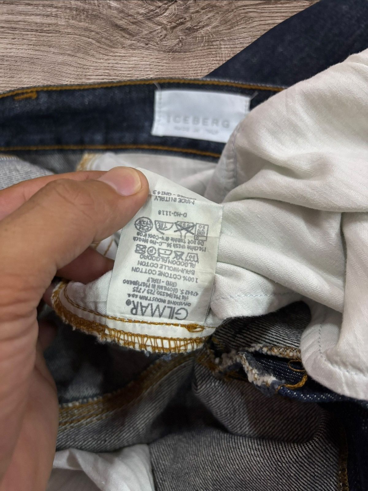 Iceberg Vtg 90s Italy Made Iceberg Baggy Embroidery Jeans Size US 33 - 6 Thumbnail