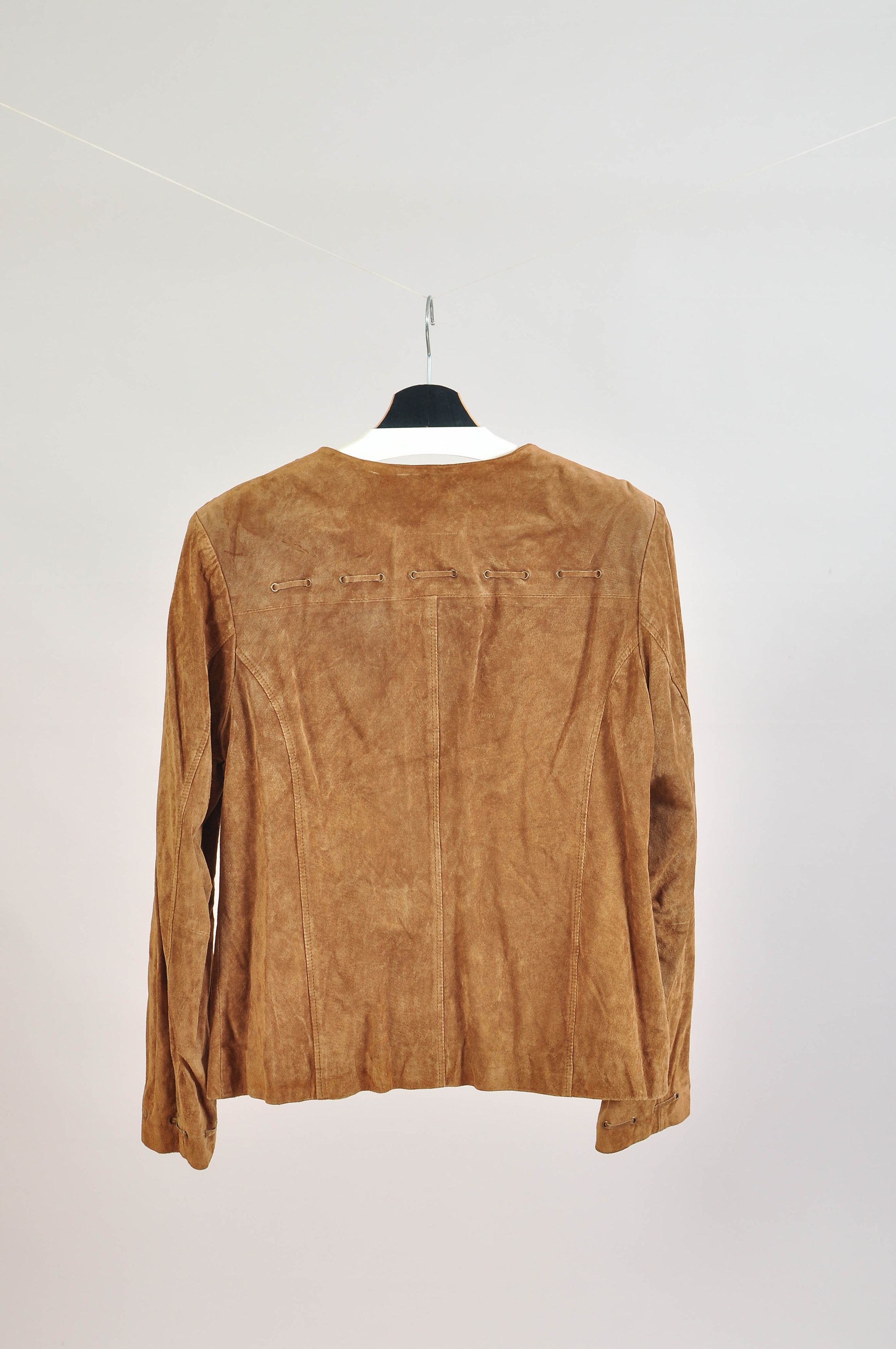 Other Vintage 90s A Feeling of Joy Suede Leather Jacket Size L / US 10 / IT 46 - 3 Thumbnail
