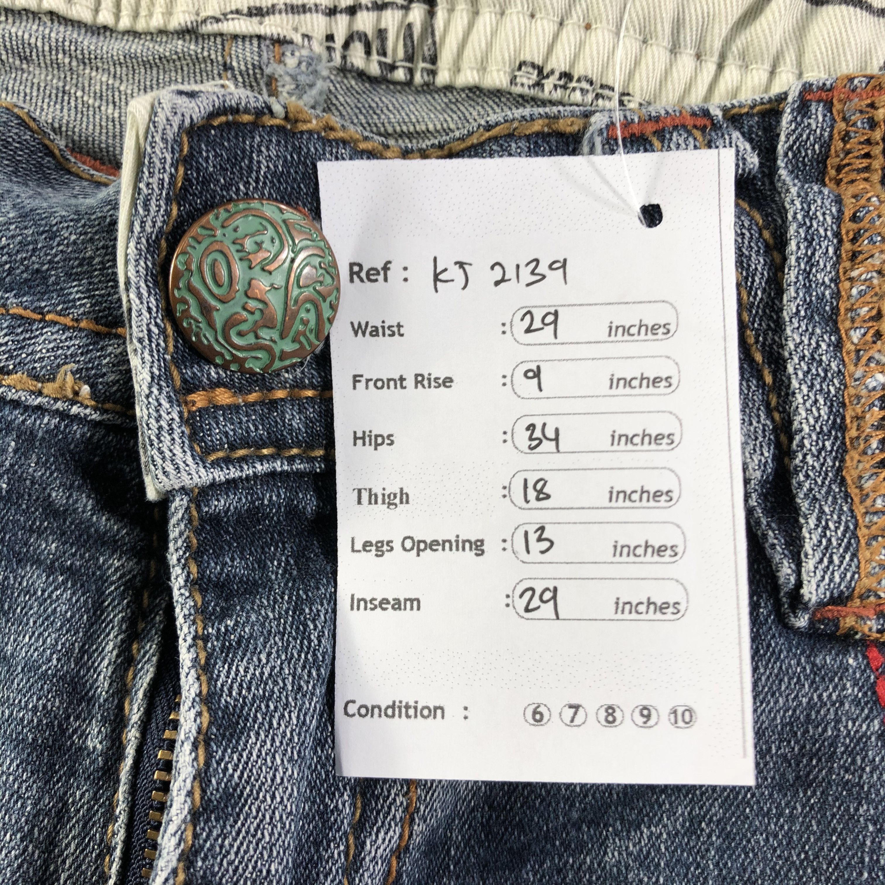 Japanese Brand Spicy Denim Faded Skinny Jeans KJ2139 Size US 29 - 11 Thumbnail