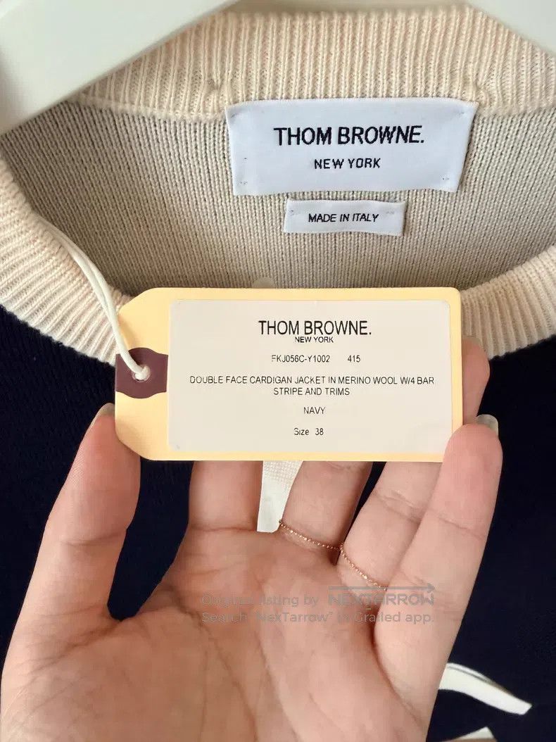 Thom Browne Thom Browne Wool Knit Cardigan, Navy Size XS / US 0-2 / IT 36-38 - 5 Thumbnail