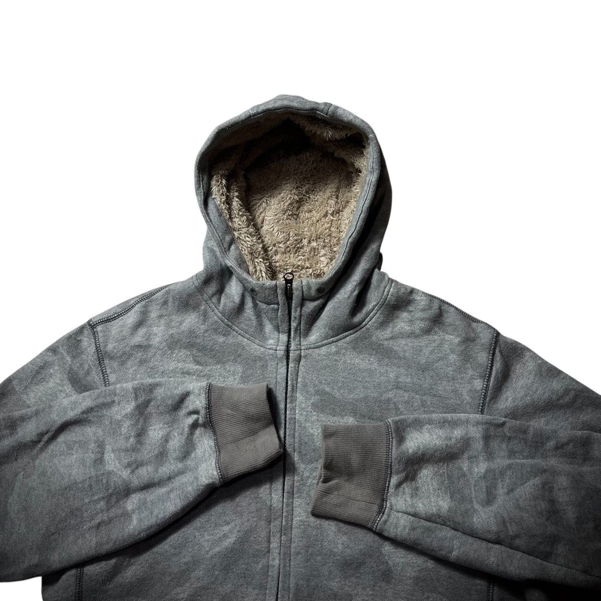 Japanese Brand Japanese Fur Camo Sherpa Grunge Punk Gothic Style Zip Hoodie Size US L / EU 52-54 / 3 - 8 Thumbnail