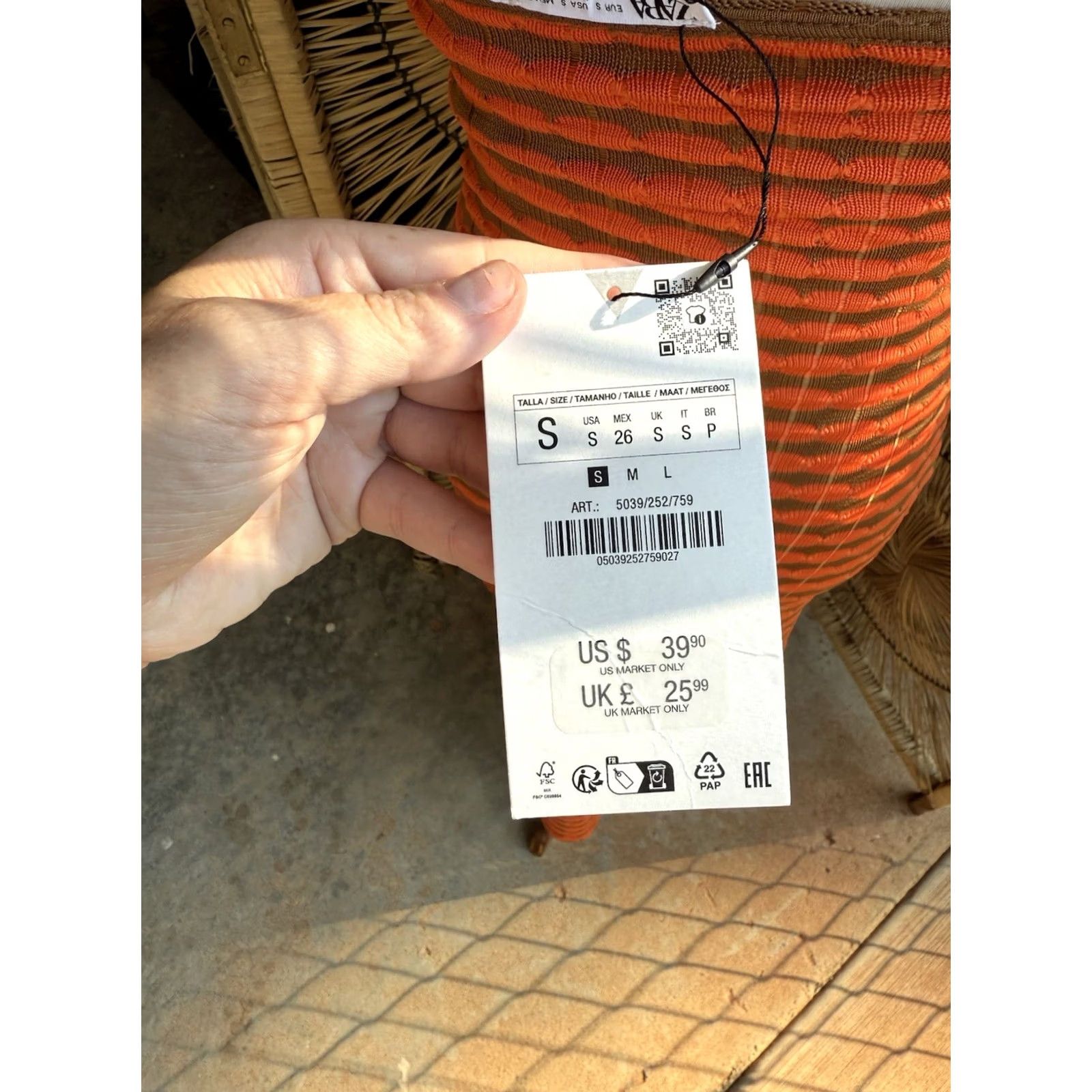 Zara VINTAGE HALTER NECK LONG DRESS Zara Orange Green Knit Body Con New With Tag Small Size S / US 4 / IT 40 - 5 Thumbnail