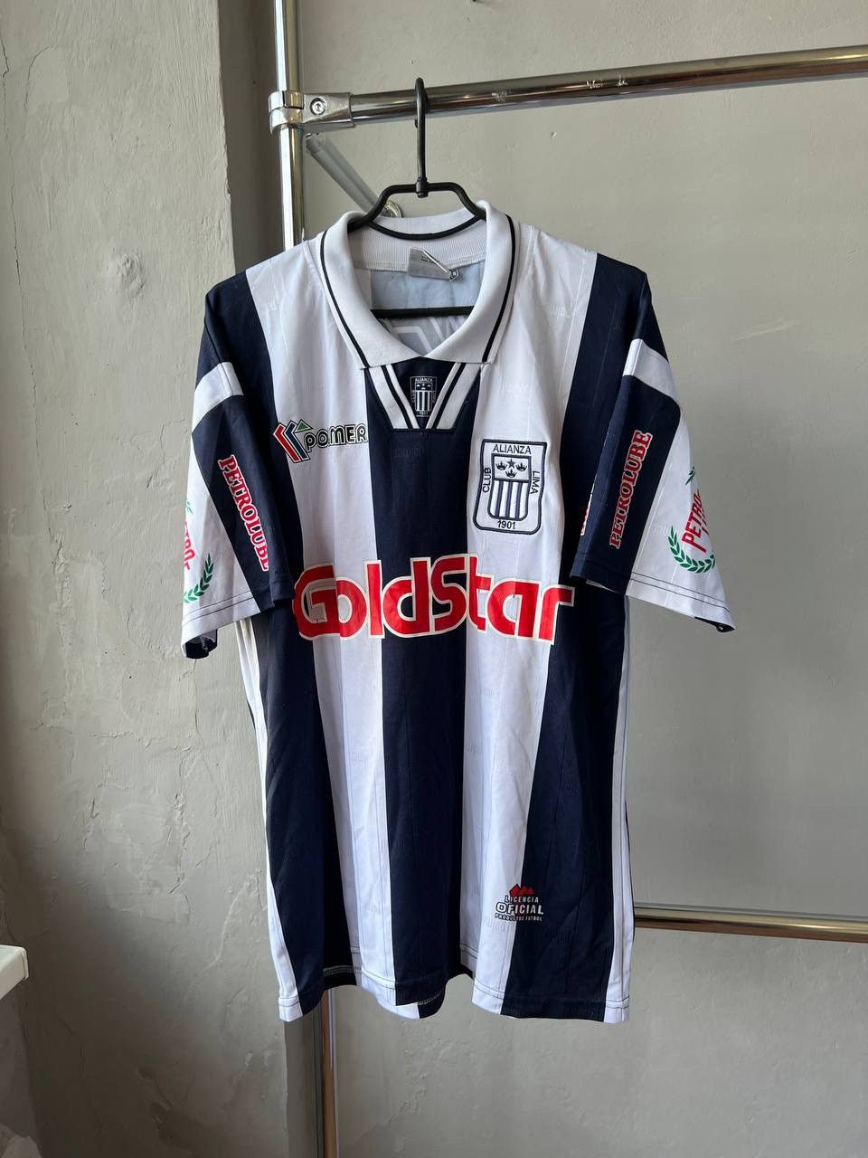 Vintage 1995 ALIANZA LIMA #10 MATCH WORN POLMER SOCCER JERSEY SHIRT Size US L / EU 52-54 / 3 - 2 Thumbnail
