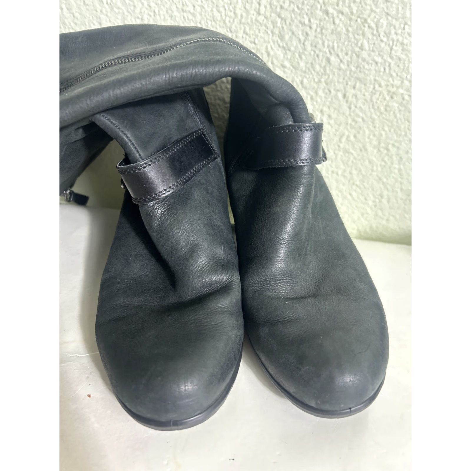 Ecco ECCO Shape 55 Tall Boot Women's 8-8.5 Black Leather Block Heel Side Zip Size US 8 / IT 38 - 7 Thumbnail
