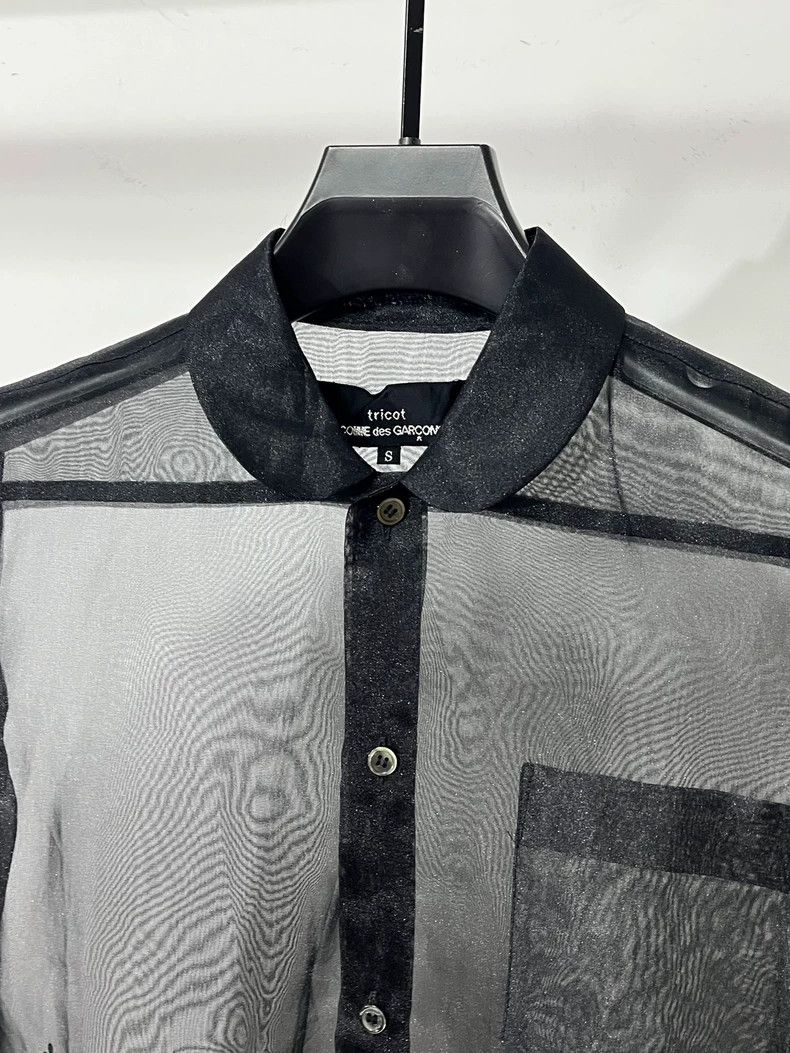 Comme des Garcons Comme Des Garcons Floral embroidered tulle shirt Size S / US 4 / IT 40 - 5 Thumbnail