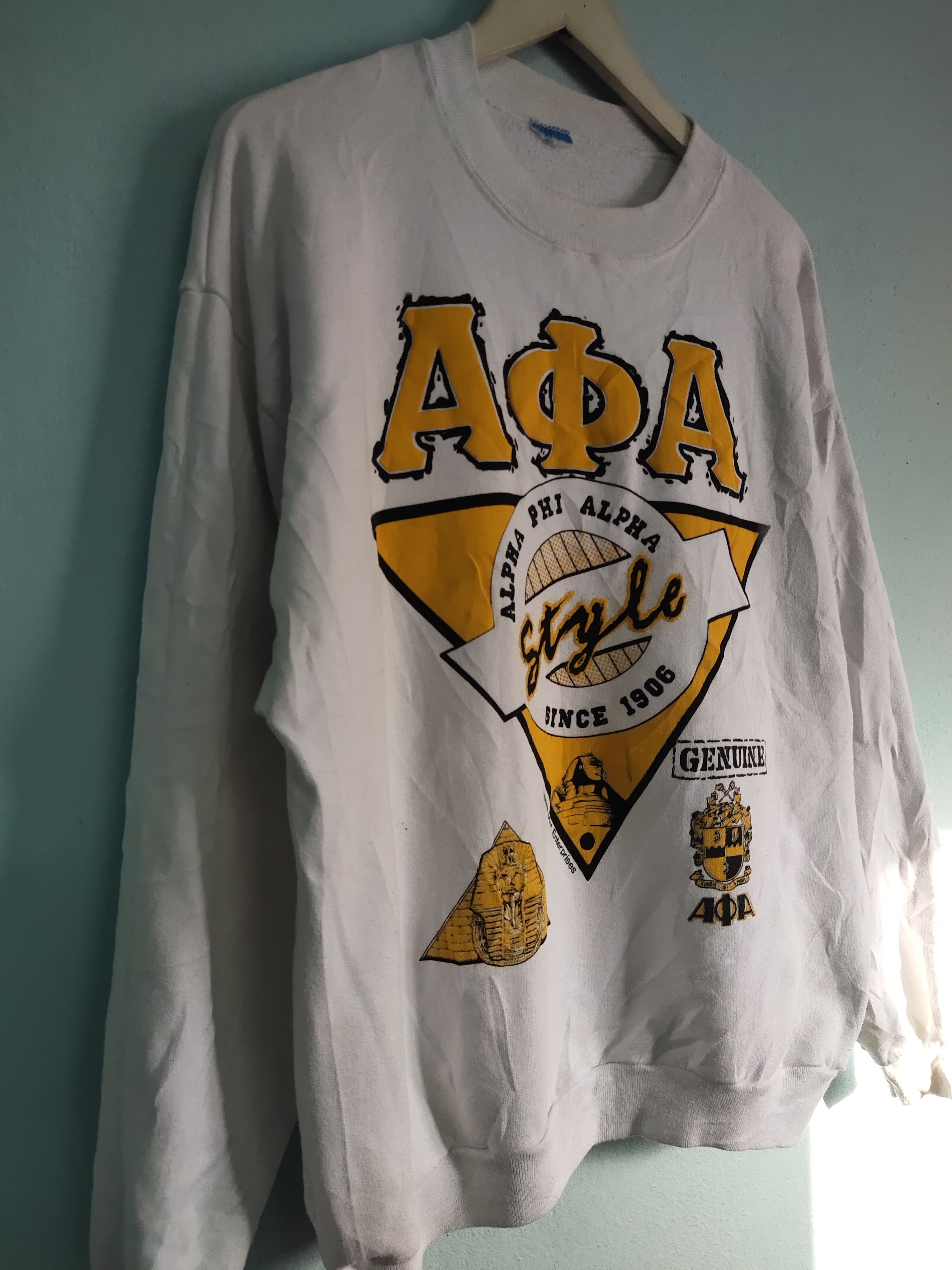 Alpha Industries × Fruit Of The Loom True Vintage Alpha Phi Alpha Fraternity Sweatshirt Size US M / EU 48-50 / 2 - 7 Thumbnail
