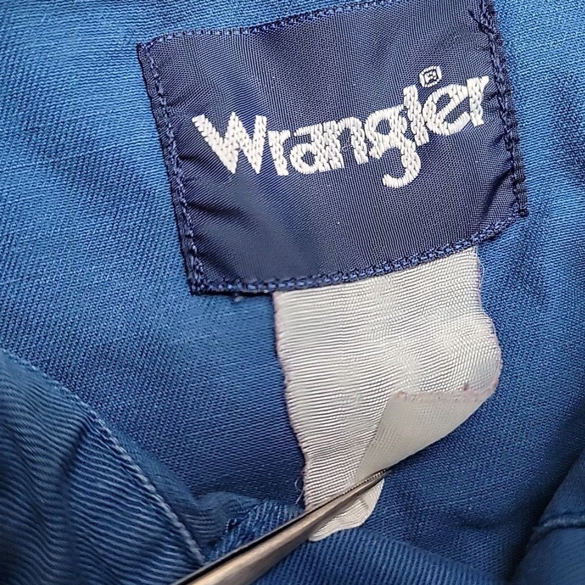 Wrangler VTG Wrangler Shirt Mens Large Blue Brush Popper Pearl Snap Long Sleeve Western Size US L / EU 52-54 / 3 - 5 Thumbnail