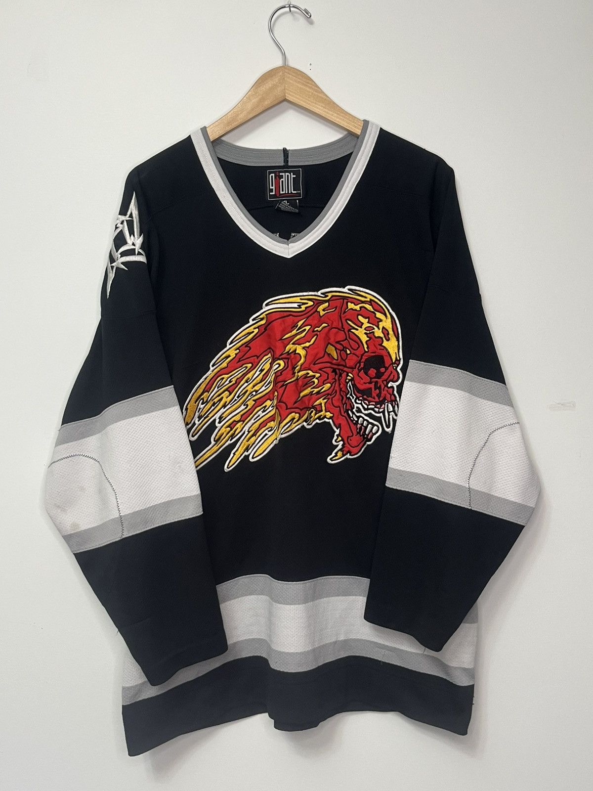 Metallica Metallica Black XL Flame Skull Tour 97 1997 Hockey Jersey Size US XL / EU 56 / 4 - 1 Thumbnail