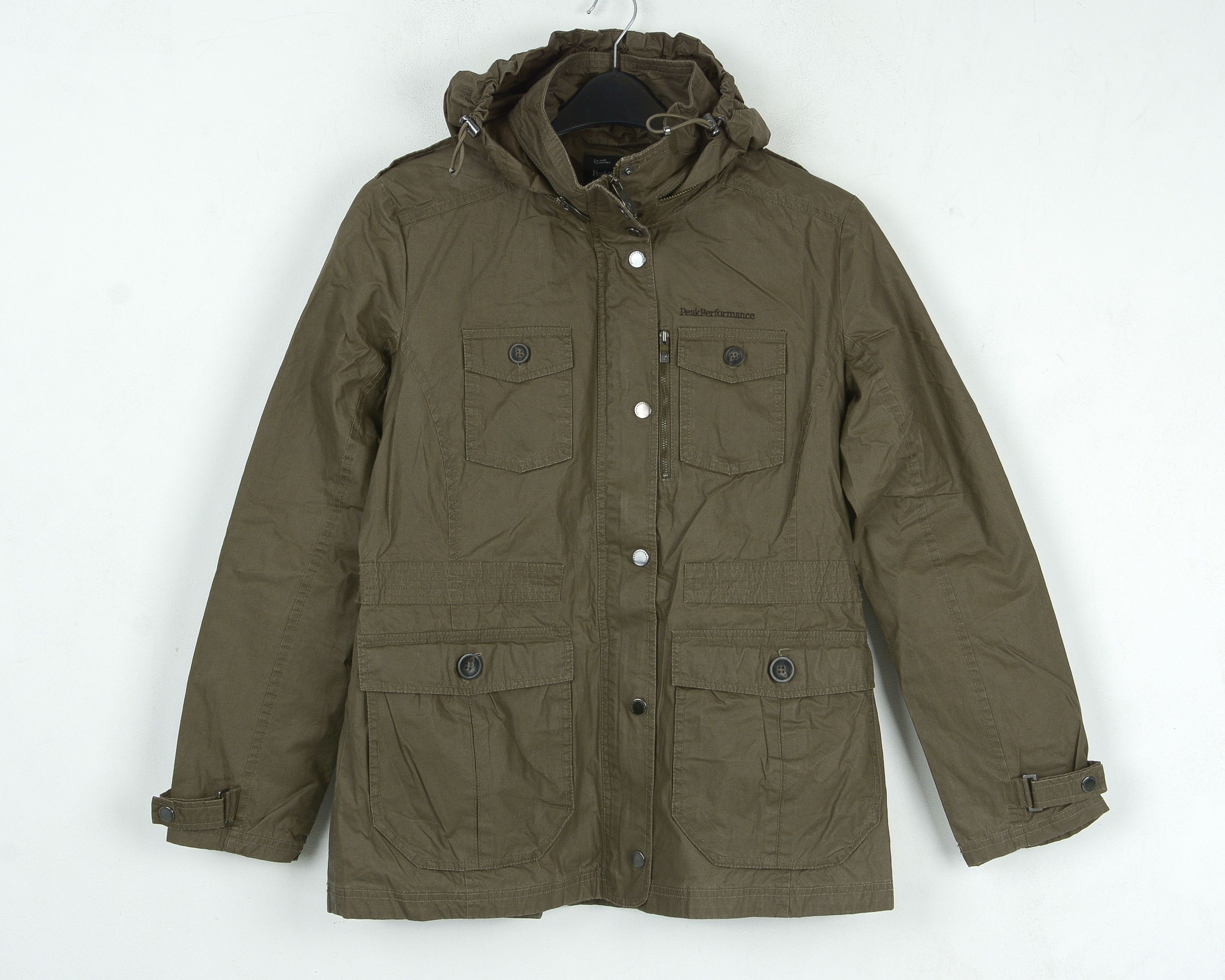 Peak Performance Tara J Women L Brown Jacket Ladies Rain Coat Outdoors Hooded Size L / US 10 / IT 46 - 1 Thumbnail