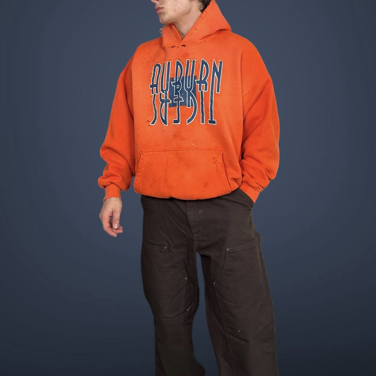 Vintage Vintage Thrashed Auburn Tigers Hoodie Size US L / EU 52-54 / 3 - 8 Thumbnail