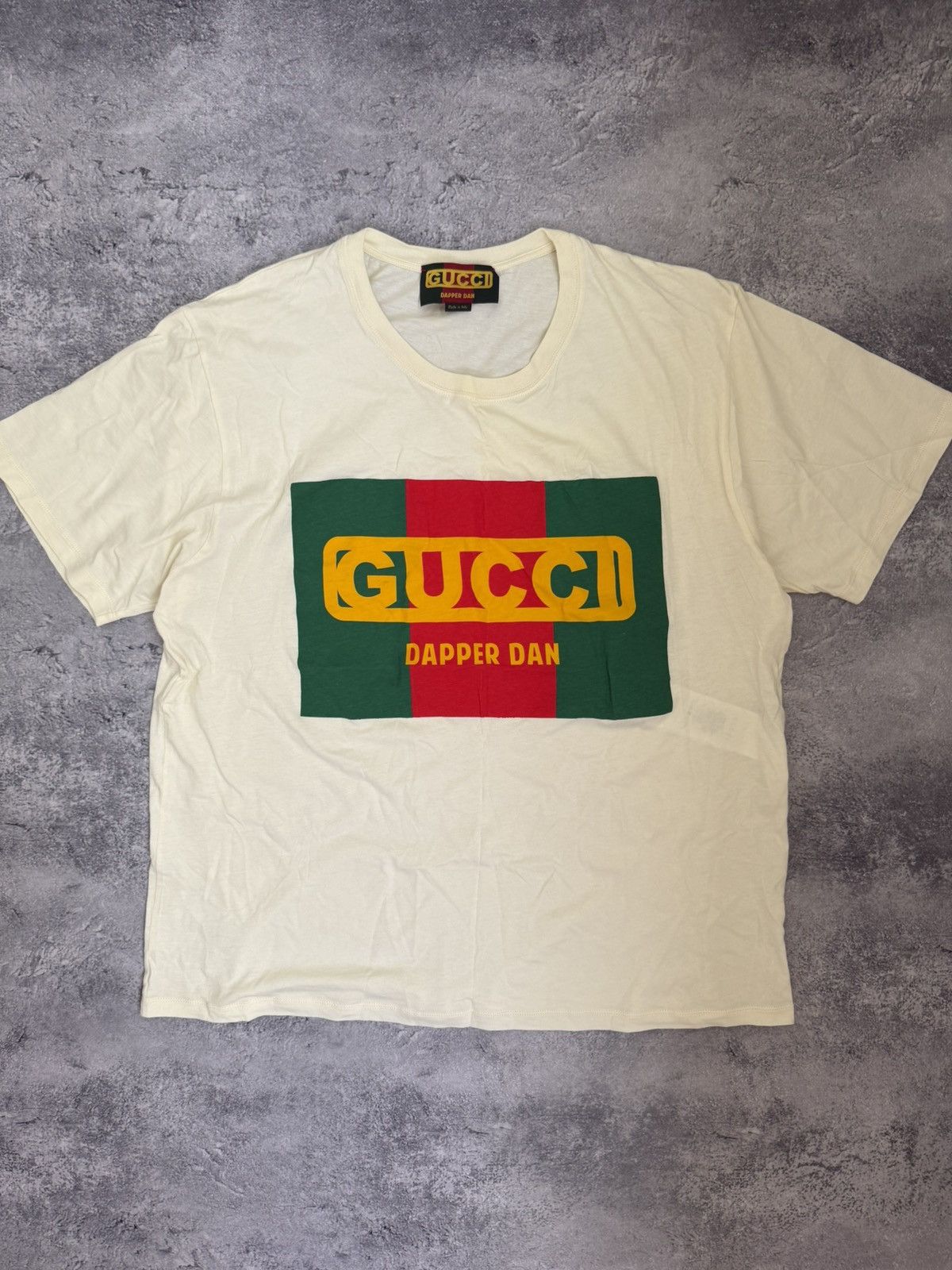 Gucci Gucci x Dapper Dan Graphic Print T-Shirt in cream cotton Size US XXL / EU 58 / 5 - 1 Thumbnail