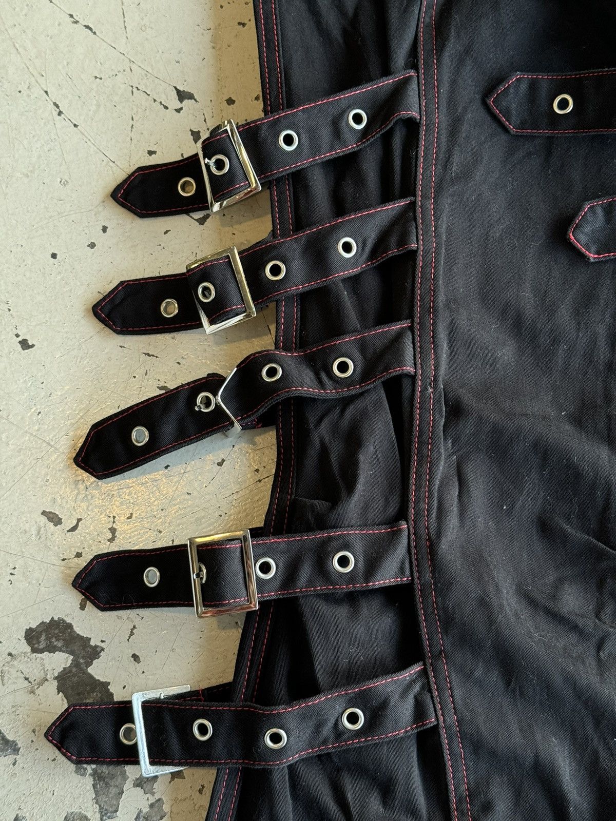 Japanese Brand Vintage Deorat Tactical Bondage Belt Riot Punk Flared Pants Size US 30 / EU 46 - 8 Thumbnail