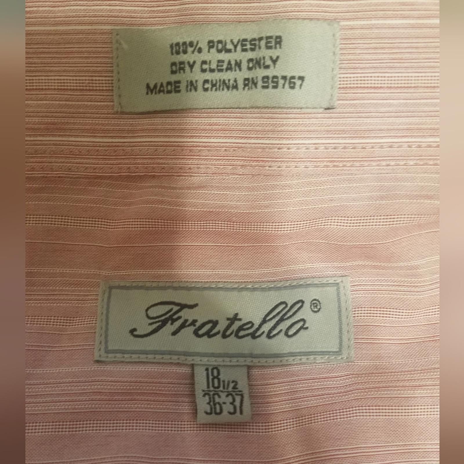 Fratelli Rossetti Fratello Pink/White Dress Shirt 18 1/2 36-37 Size 38R - 3 Thumbnail