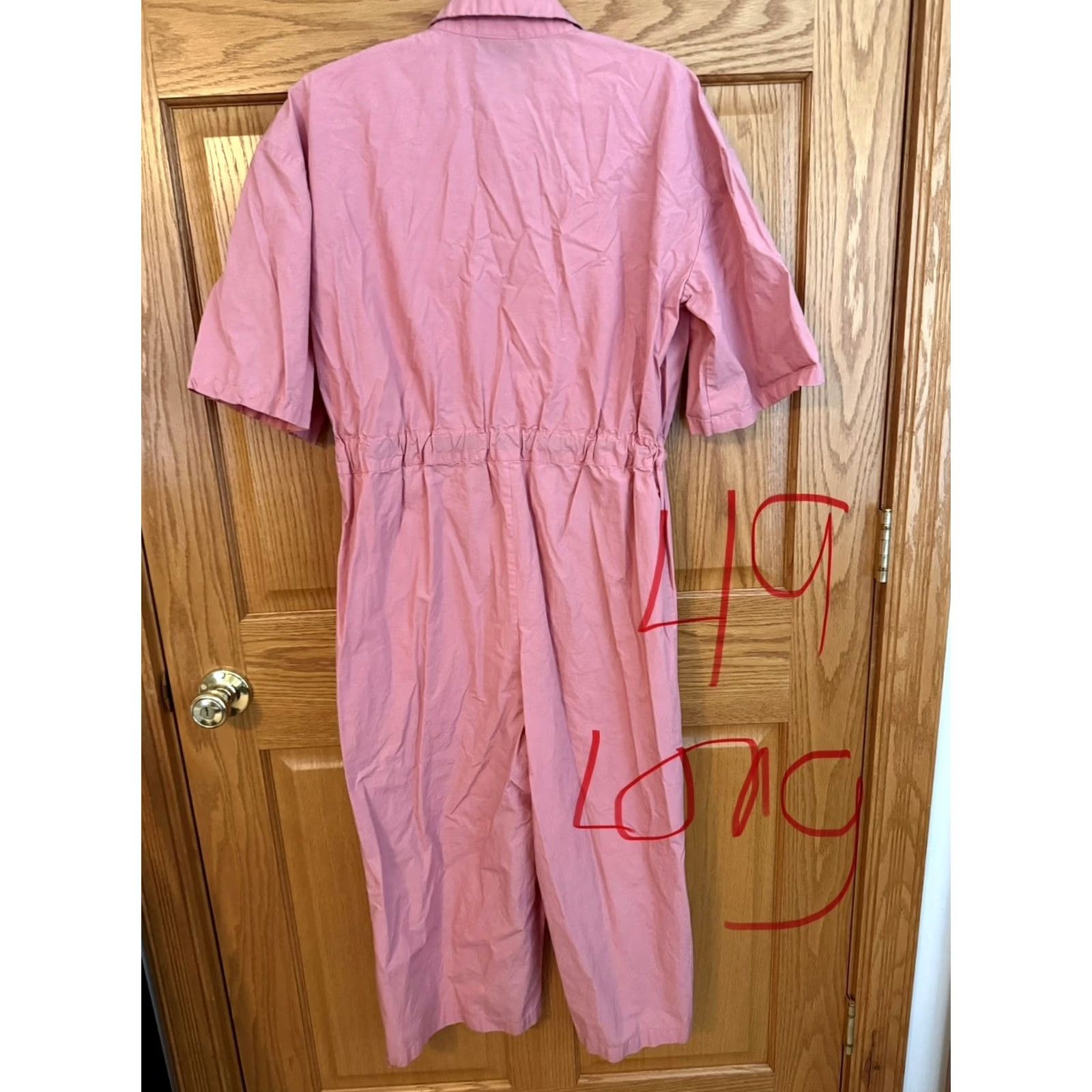 Vintage WHO WHAT WEAR Jumpsuit Women’s Wide Leg One-Piece Pink Black L Size 36" / US 14 / IT 50 - 5 Thumbnail
