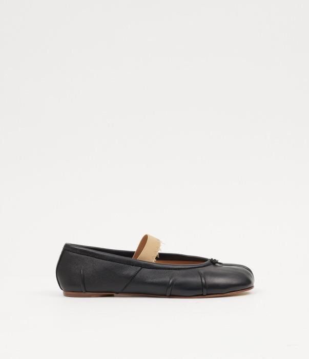 Maison Margiela o1bcso1str0226 Tabi Ballerina Elastic Band Flats in Black Size US 8 / IT 38 - 1 Thumbnail