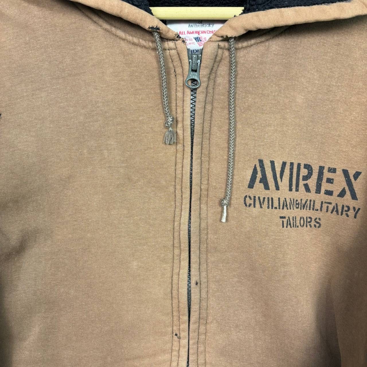Avirex Vtg 90s Avirex Sherpa Lined Full Zip Hoodie Y2K Streetwear Size US XL / EU 56 / 4 - 7 Thumbnail
